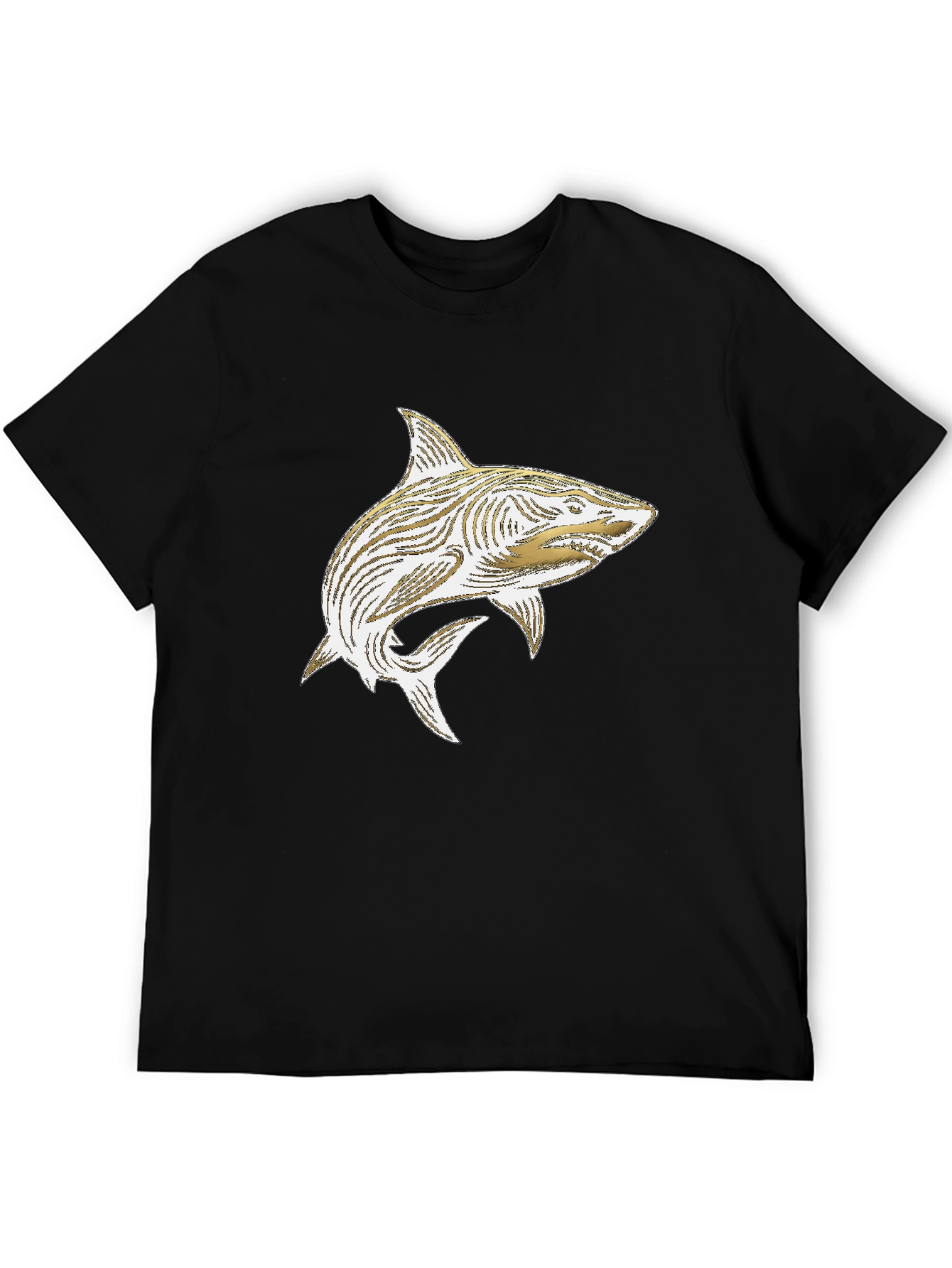 Shark Graphic Tee - Stylish Black T-Shirt