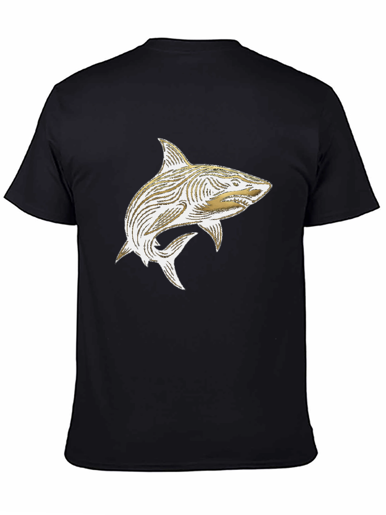 Shark Graphic Tee - Stylish Black T-Shirt