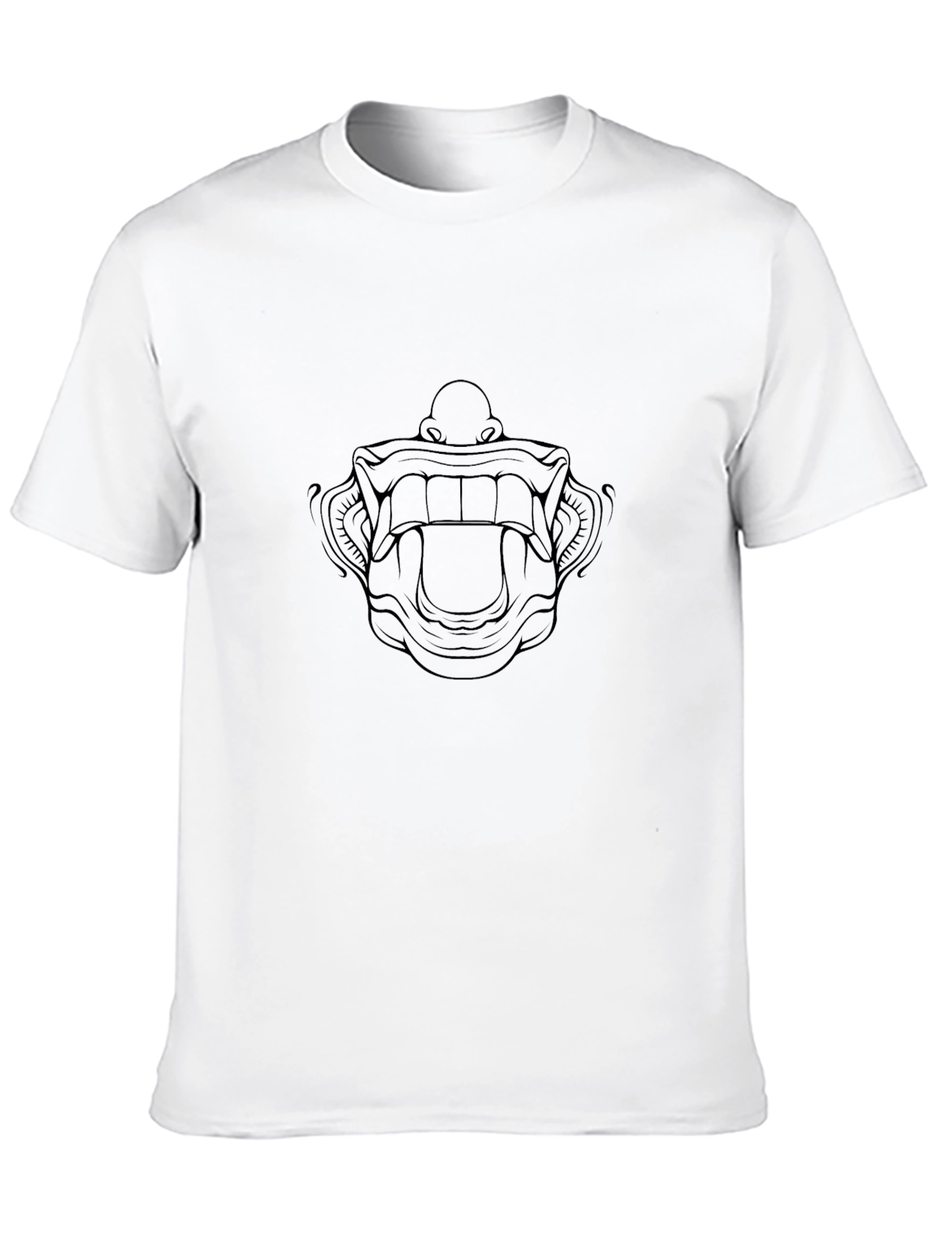 Graphic Print Black Crew Neck T-Shirt