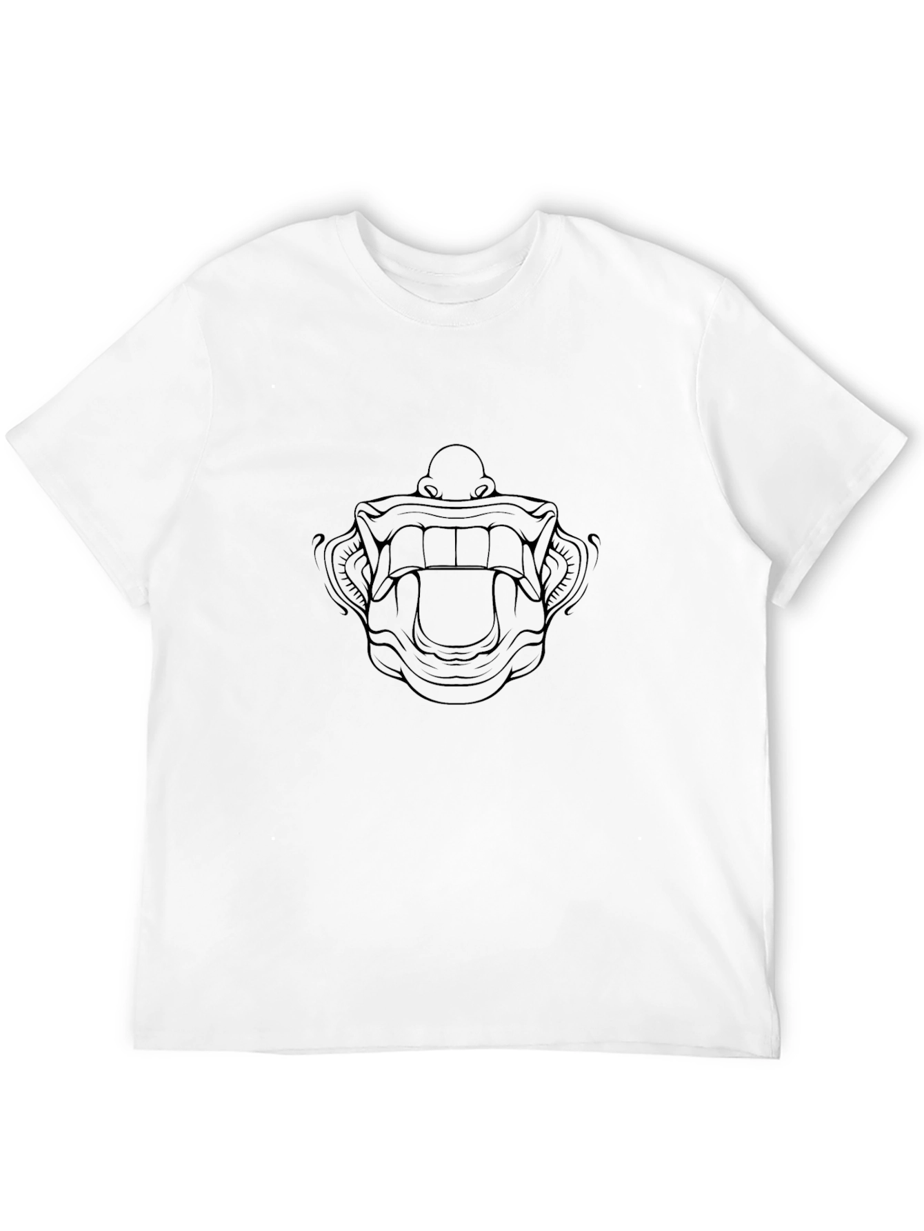 Graphic Print Black Crew Neck T-Shirt