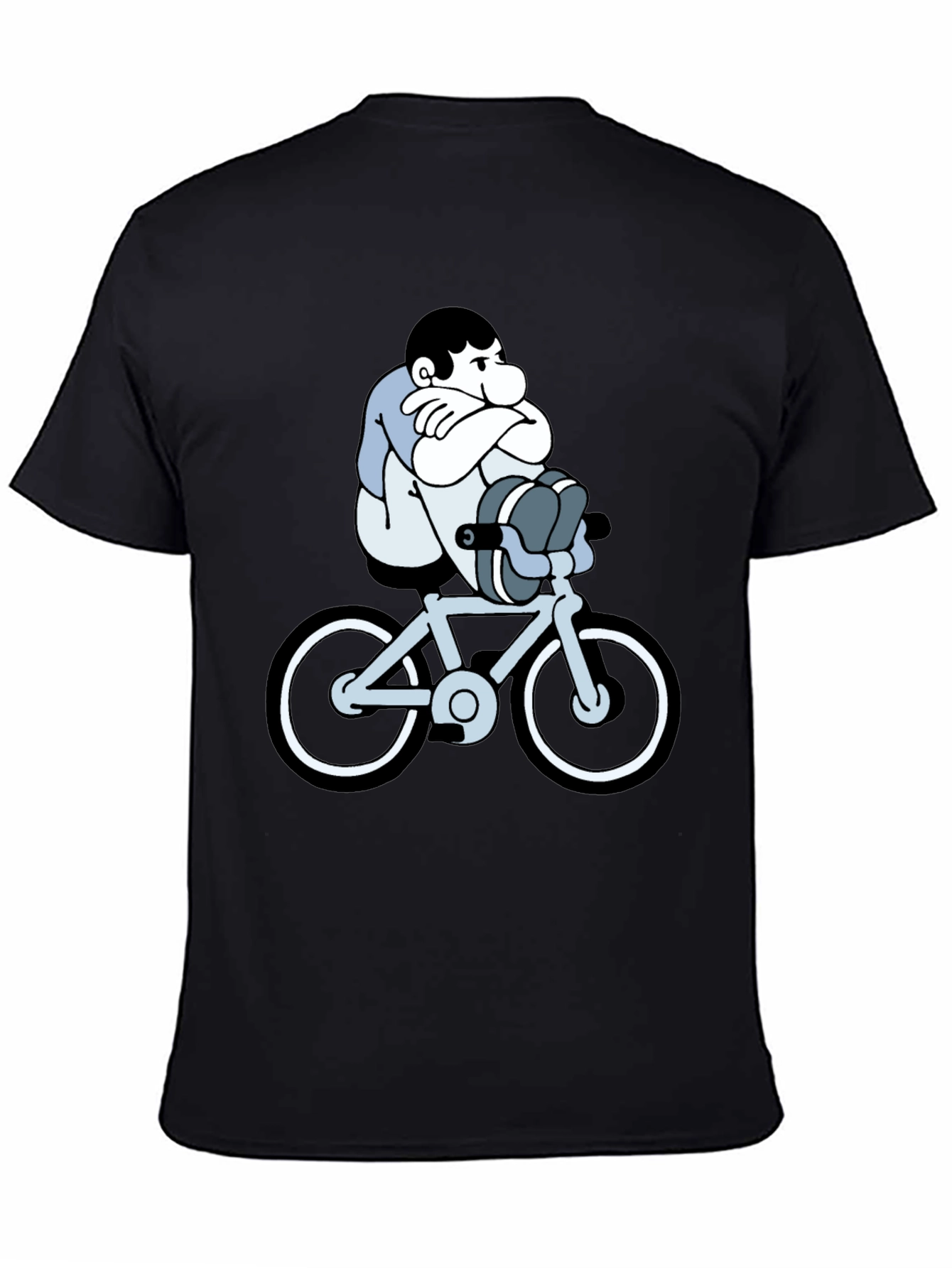 Cartoon Biker T-Shirt - Unisex Black Tee