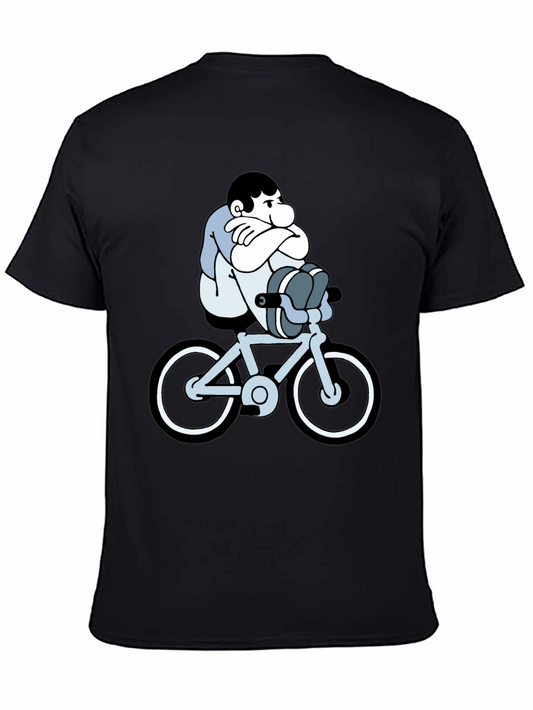 Cartoon Biker T-Shirt - Unisex Black Tee