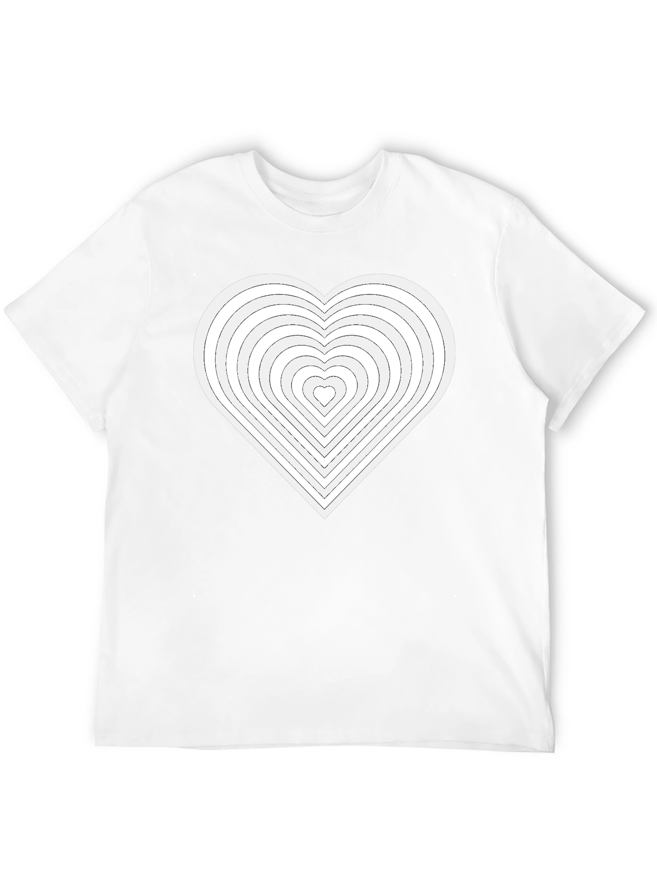 Heart Illusion Graphic Tee - Black