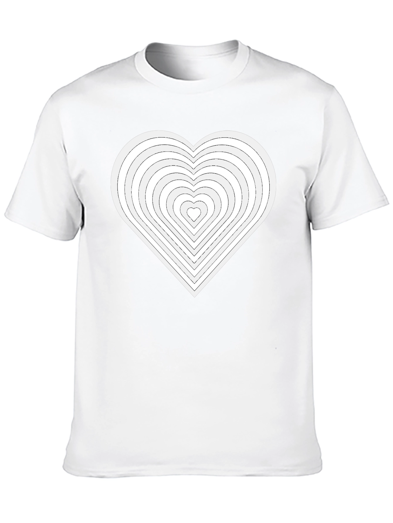 Heart Illusion Graphic Tee - Black