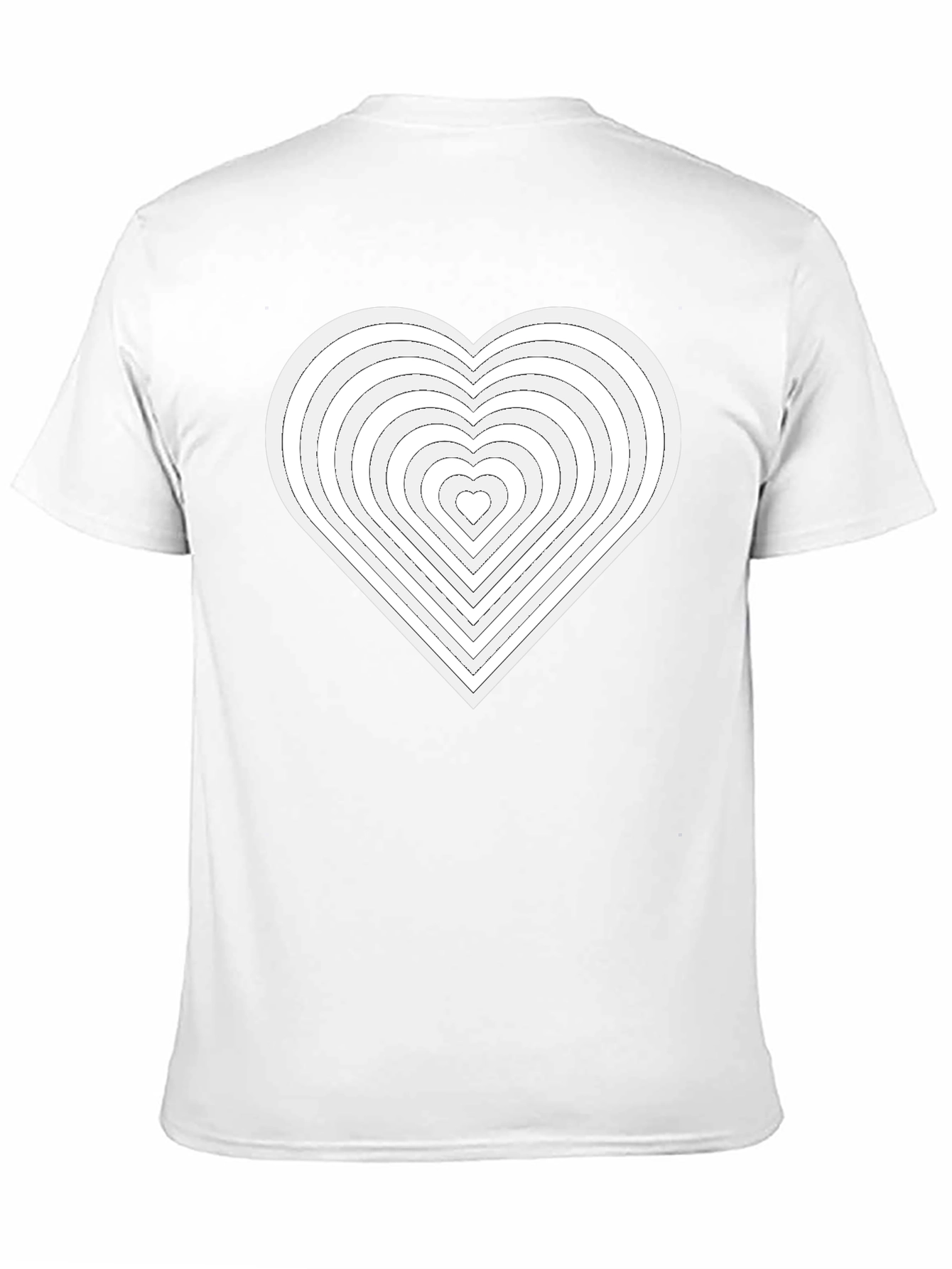 Heart Illusion Graphic Tee - Black