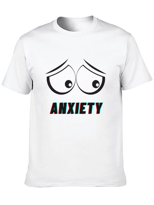 Anxiety Graphic Tee - Sad Eyes Black T-Shirt