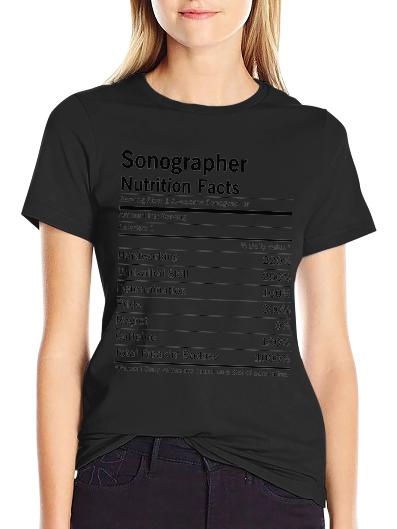 Sonographer Nutrition Facts T-Shirt