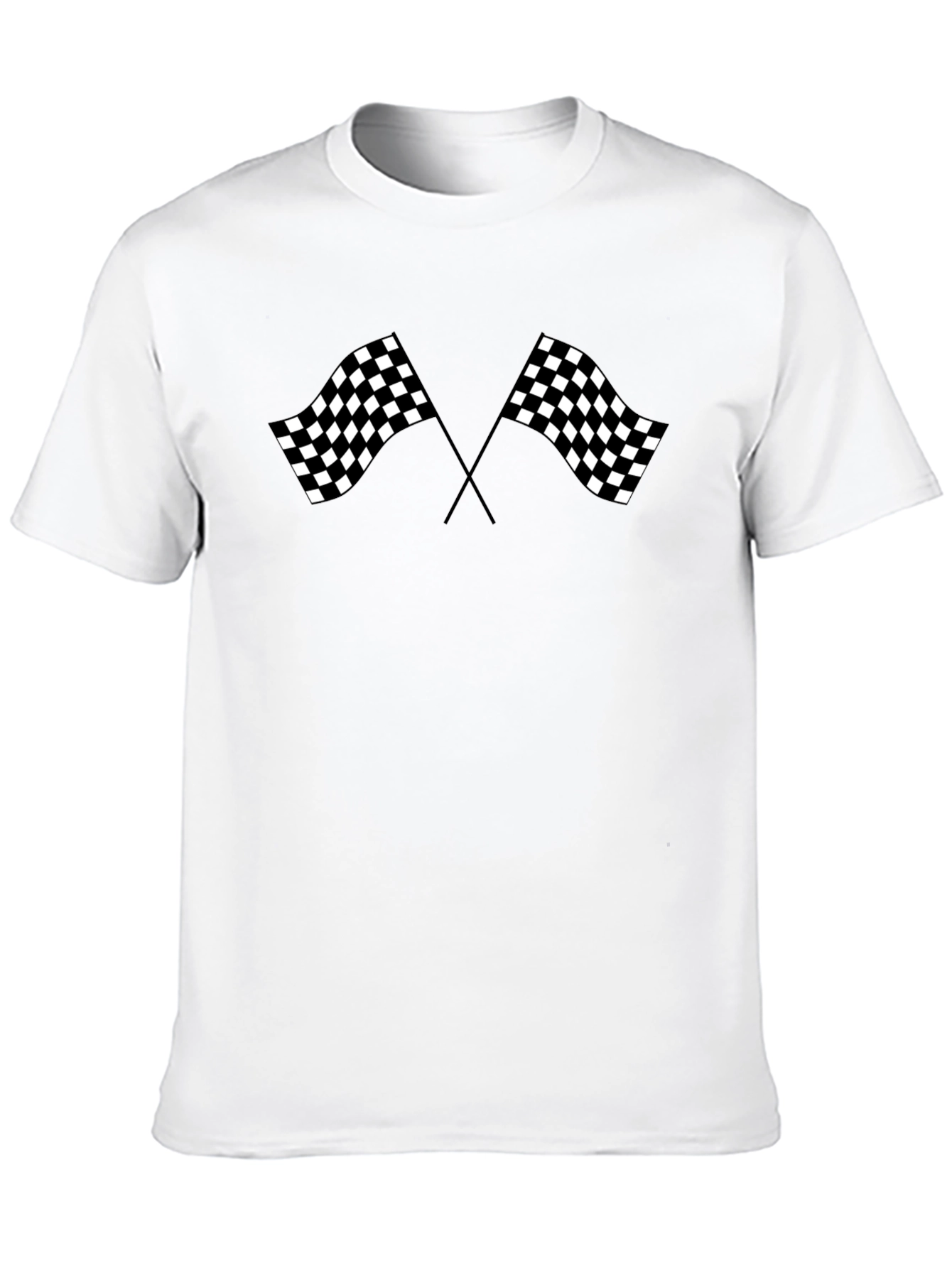 Checkered Flag Graphic Tee - Racing Fan Shirt