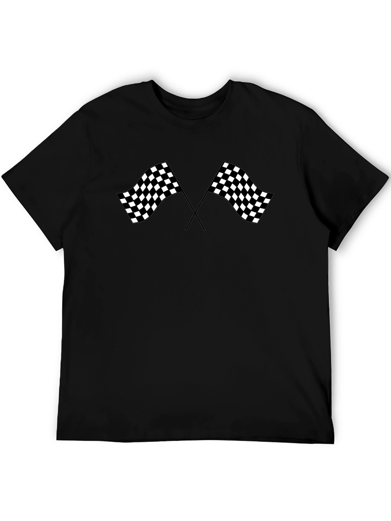 Checkered Flag Graphic Tee - Racing Fan Shirt