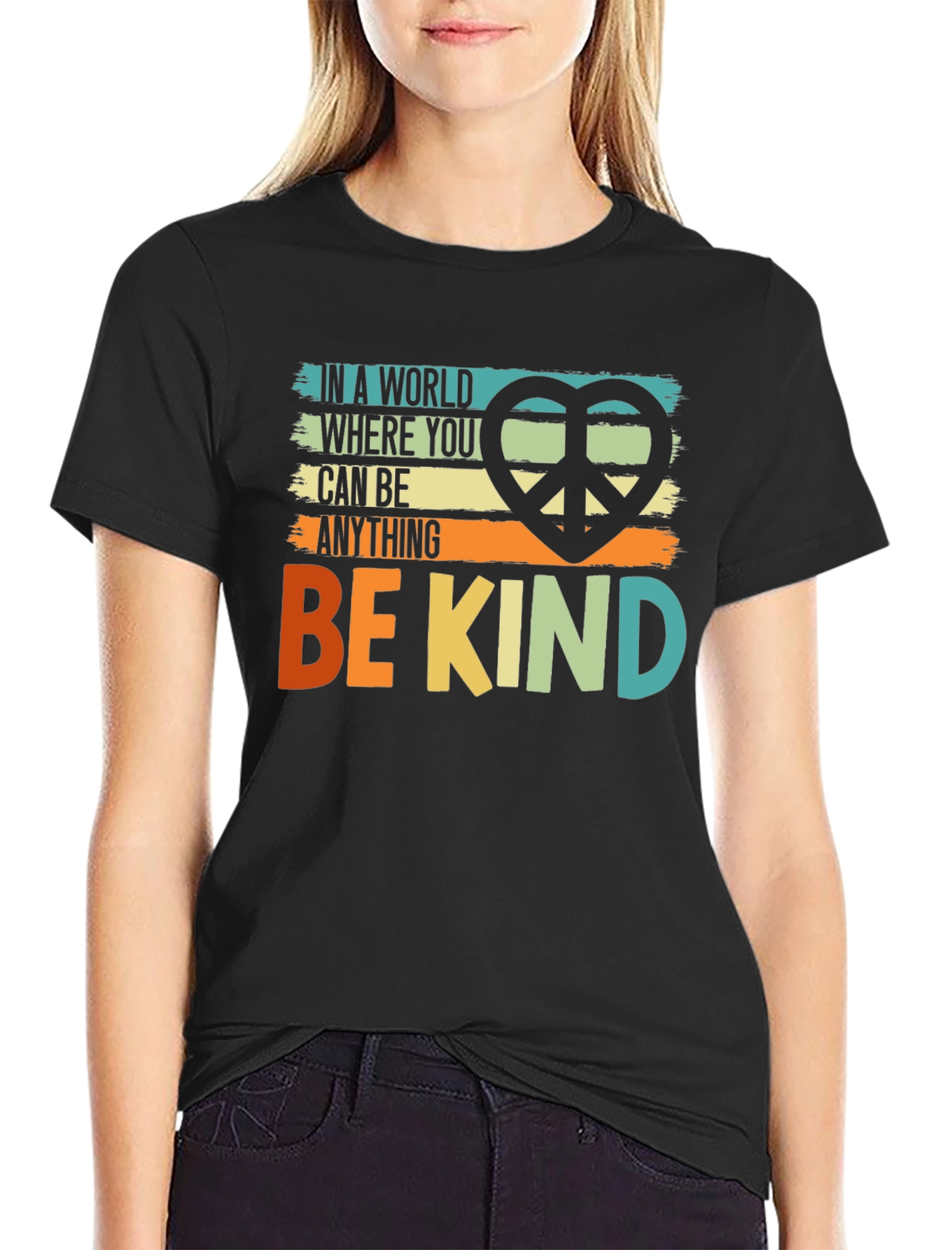 Be Kind T-Shirt: Peace Sign Graphic Tee