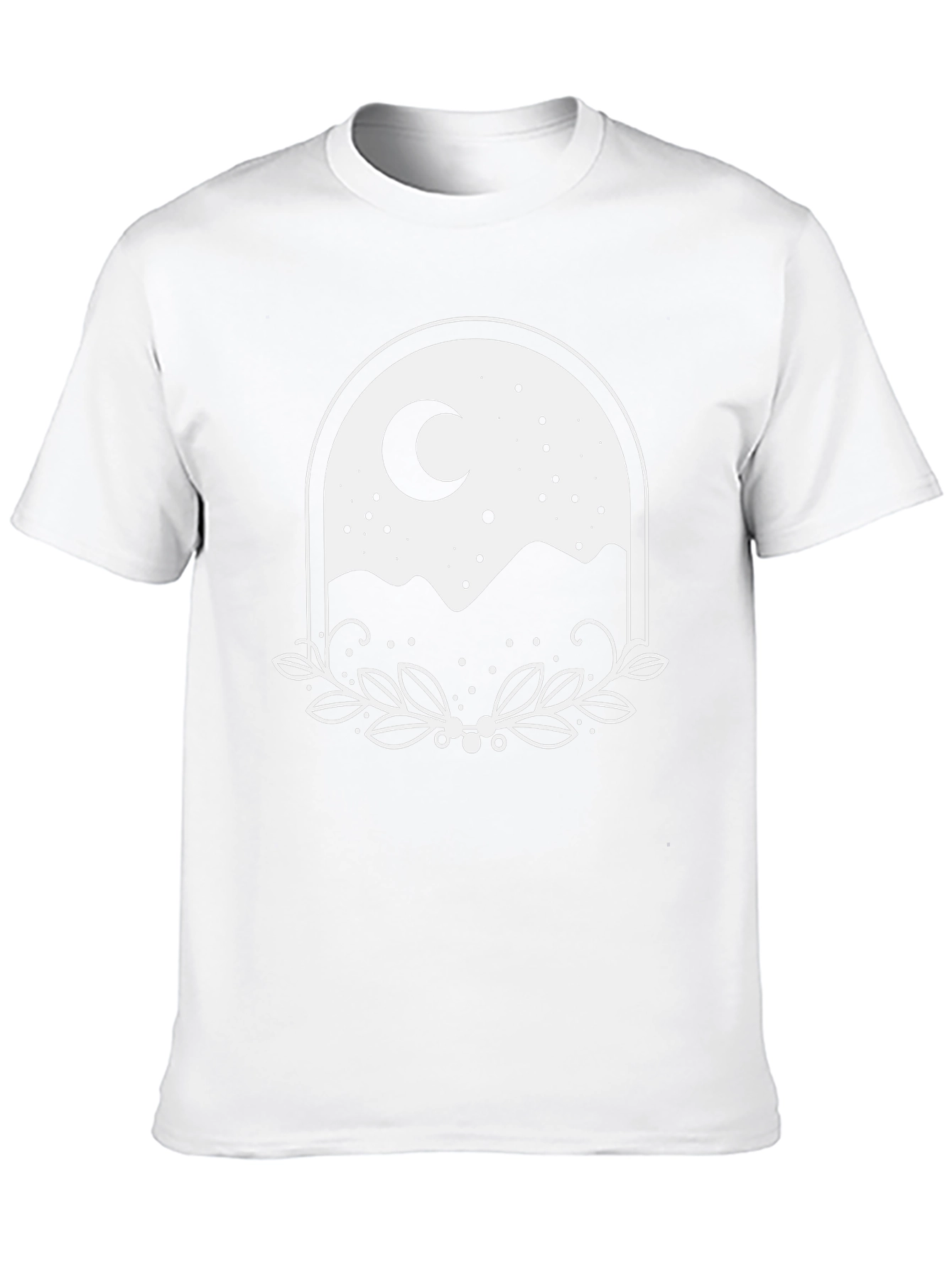 Nature Moon Graphic Tee - Black Cotton T-Shirt