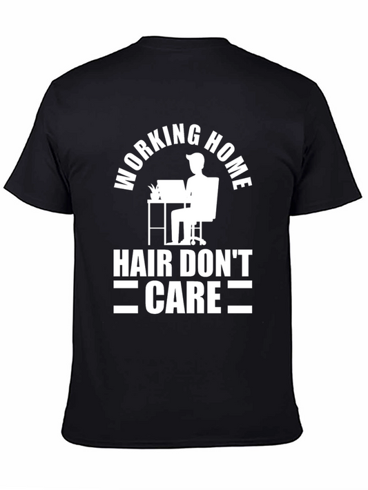 Working Home Hair Dont Care Black T-Shirt