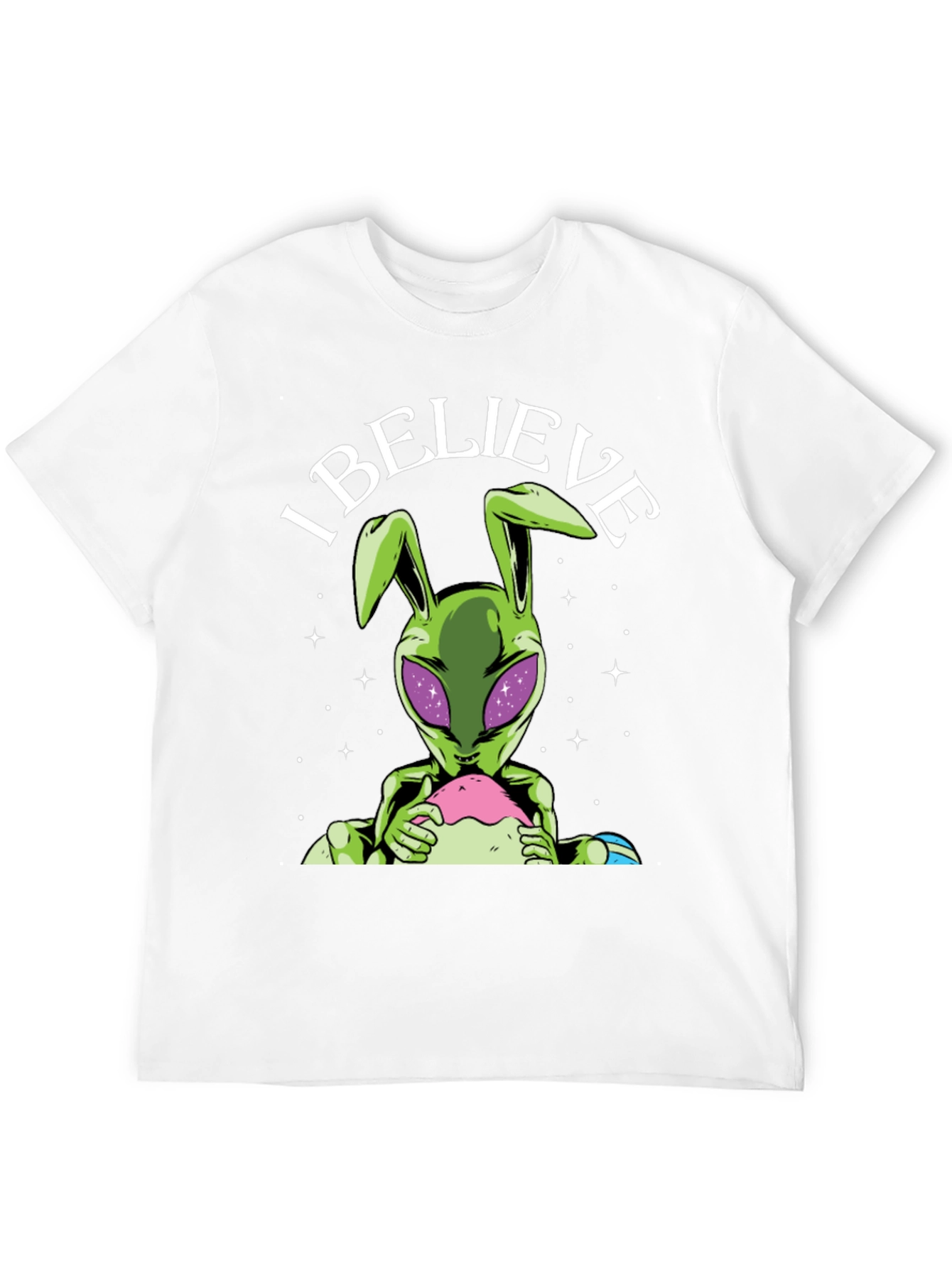I Believe Alien Bunny Graphic Tee