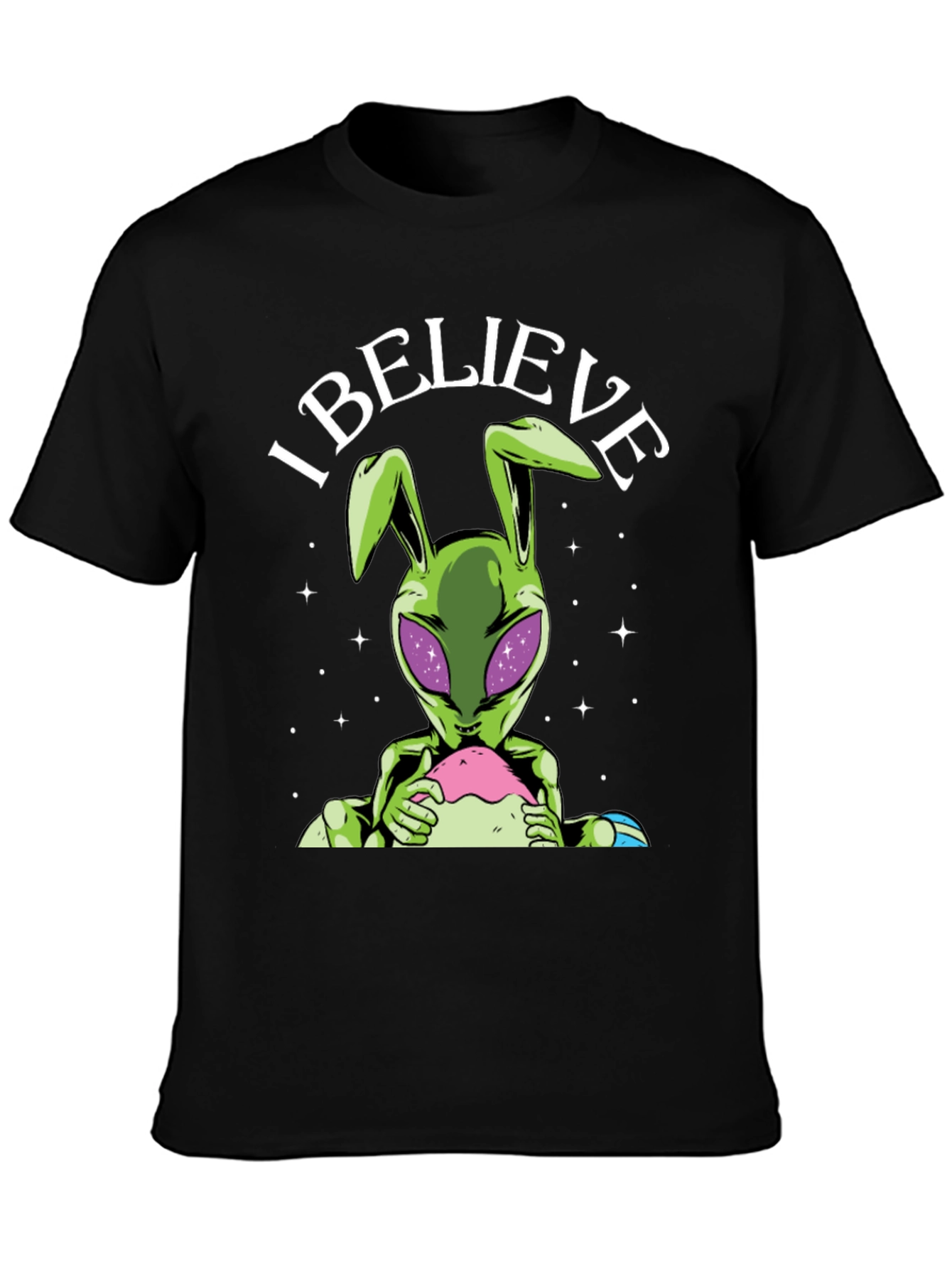 I Believe Alien Bunny Graphic Tee
