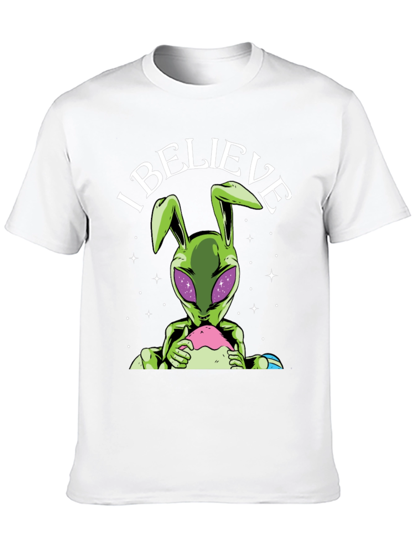 I Believe Alien Bunny Graphic Tee