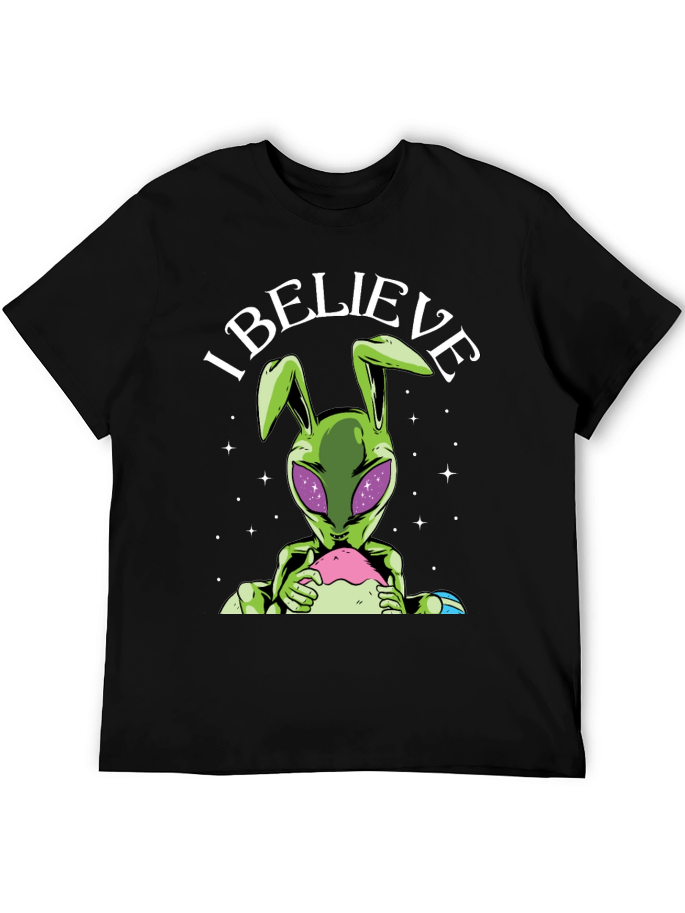 I Believe Alien Bunny Graphic Tee