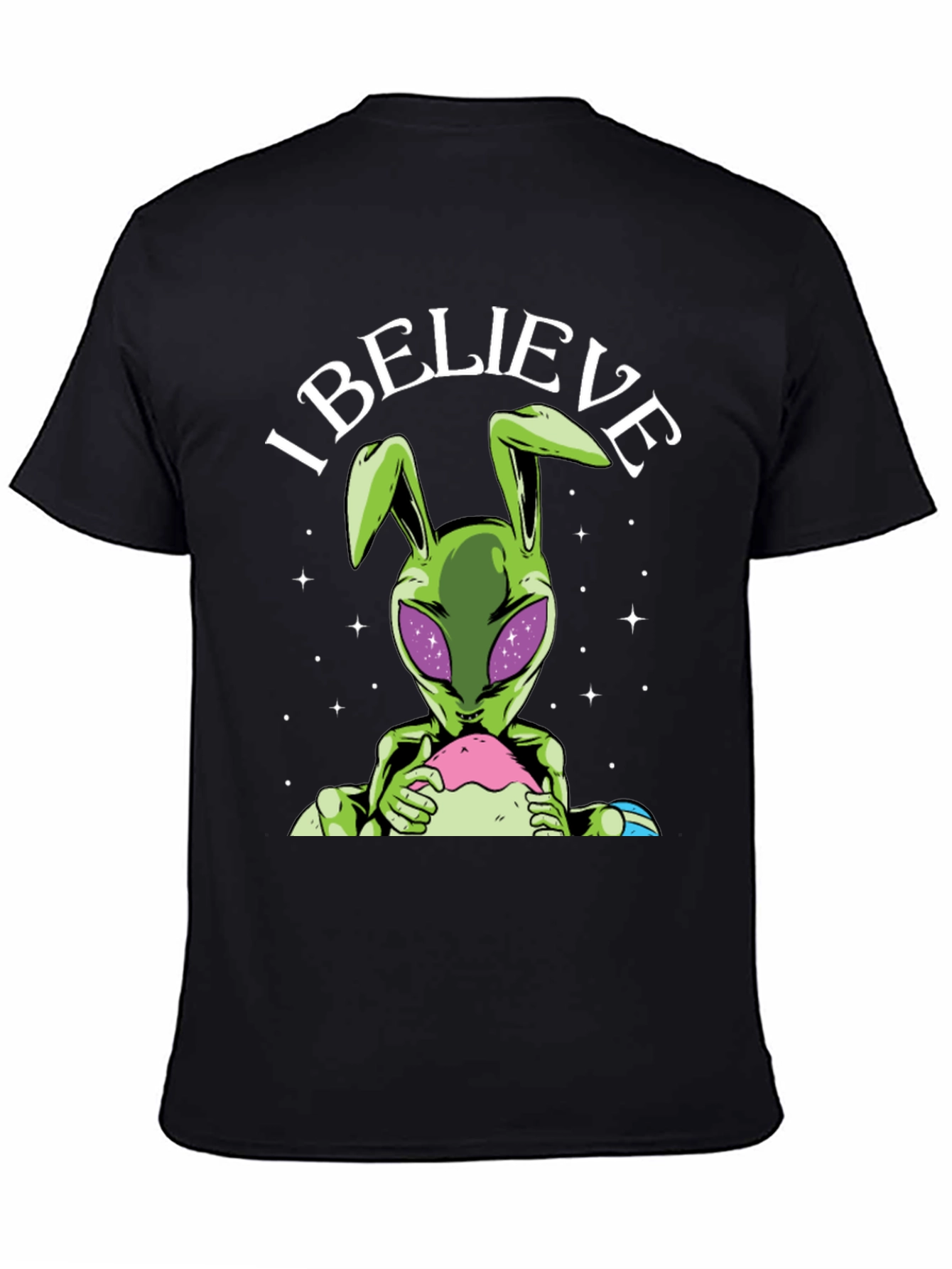 I Believe Alien Bunny Graphic Tee