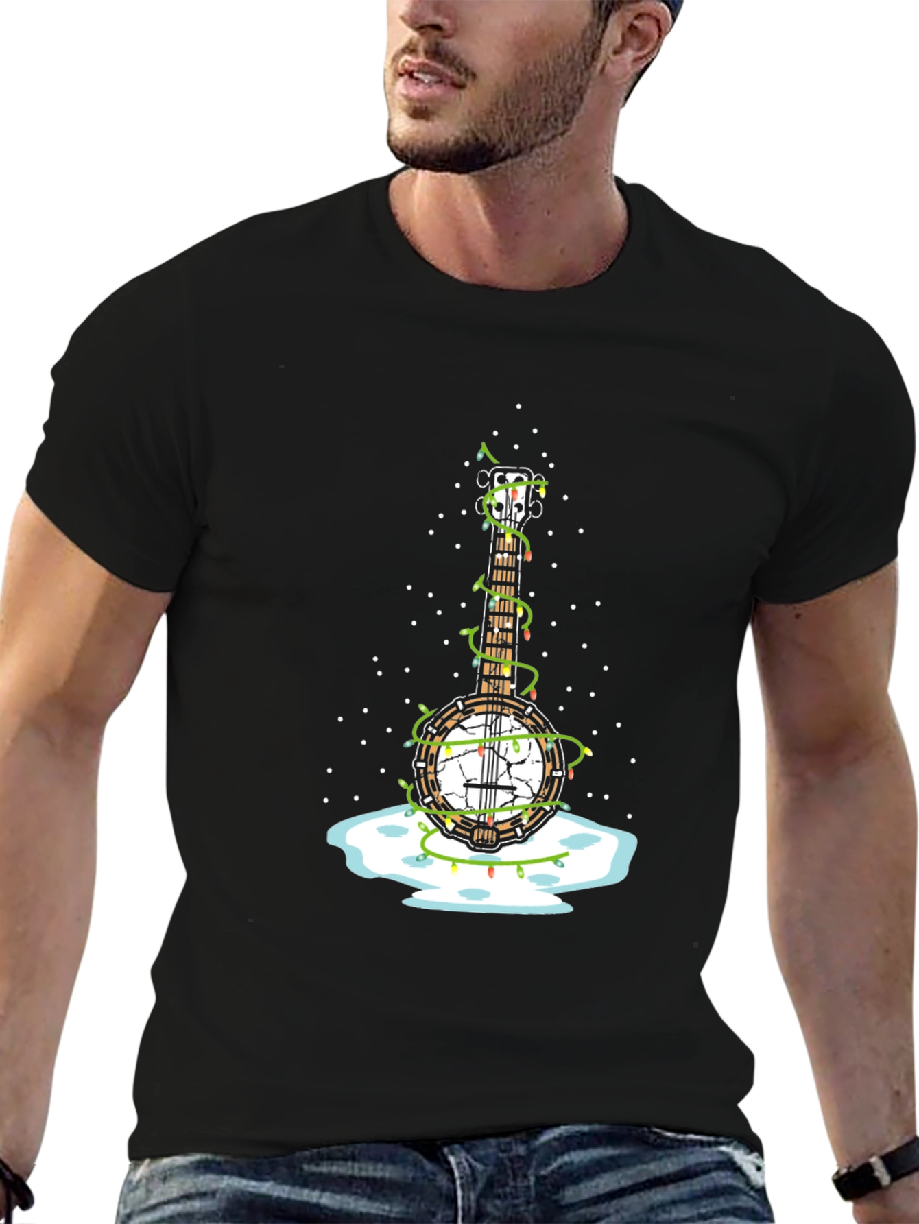 Banjo Christmas Lights T-Shirt