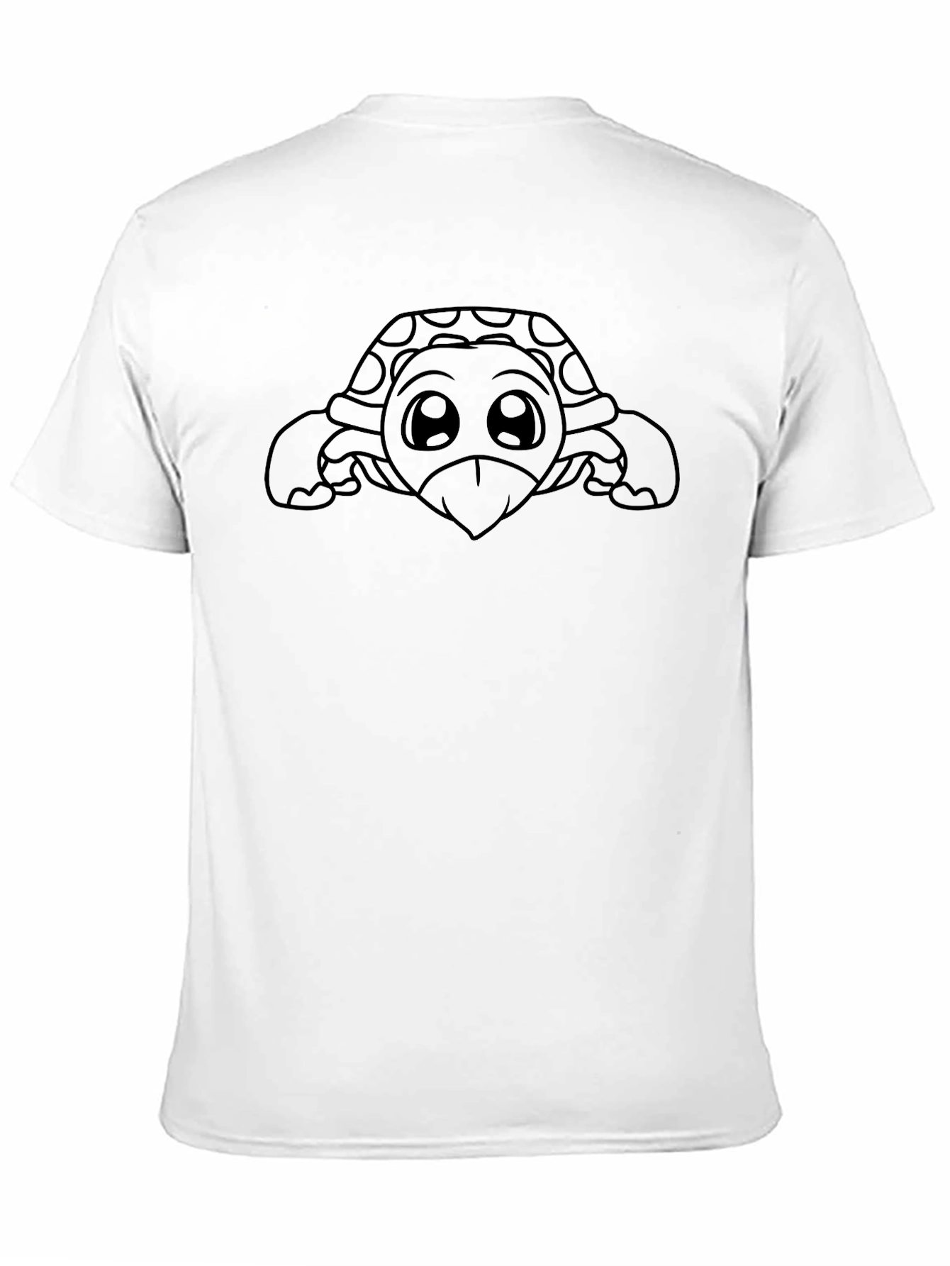 Cute Turtle Graphic Print Black T-Shirt