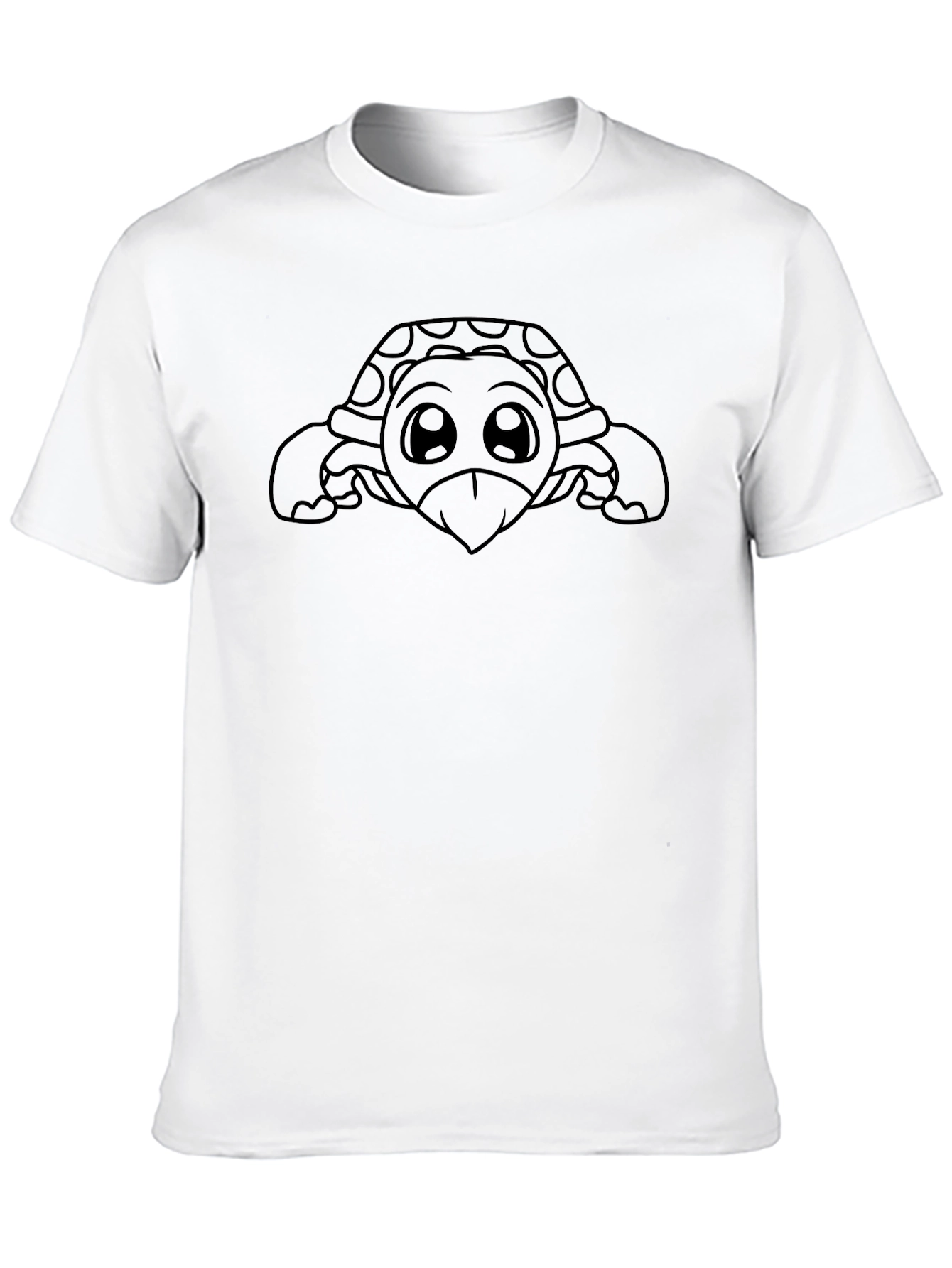 Cute Turtle Graphic Print Black T-Shirt