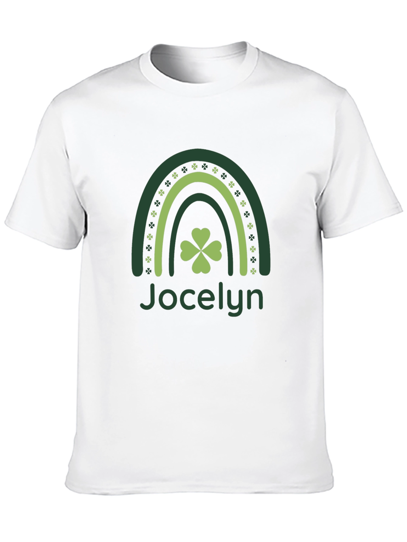St. Patricks Day Jocelyn Shamrock Rainbow T-Shirt