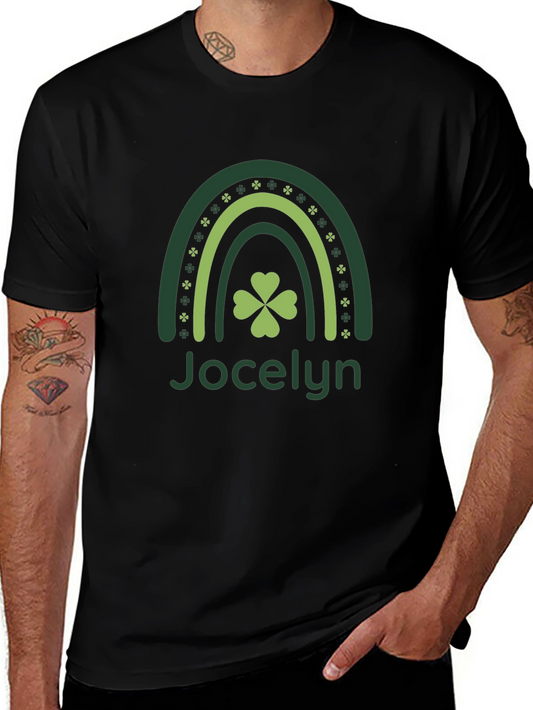 St. Patricks Day Jocelyn Shamrock Rainbow T-Shirt