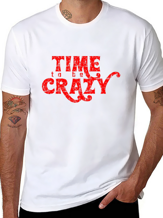 Time to Be Crazy Graphic T-Shirt - Black