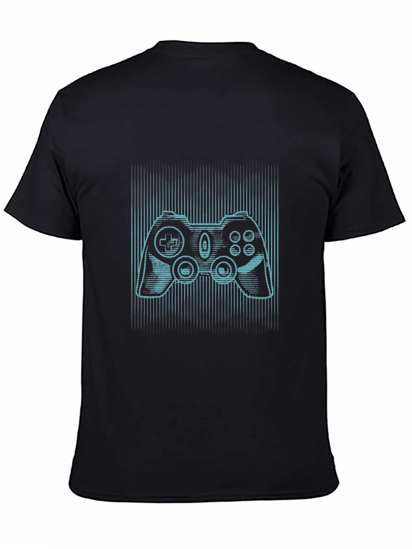 Gamer Style Black Tee - Controller Design