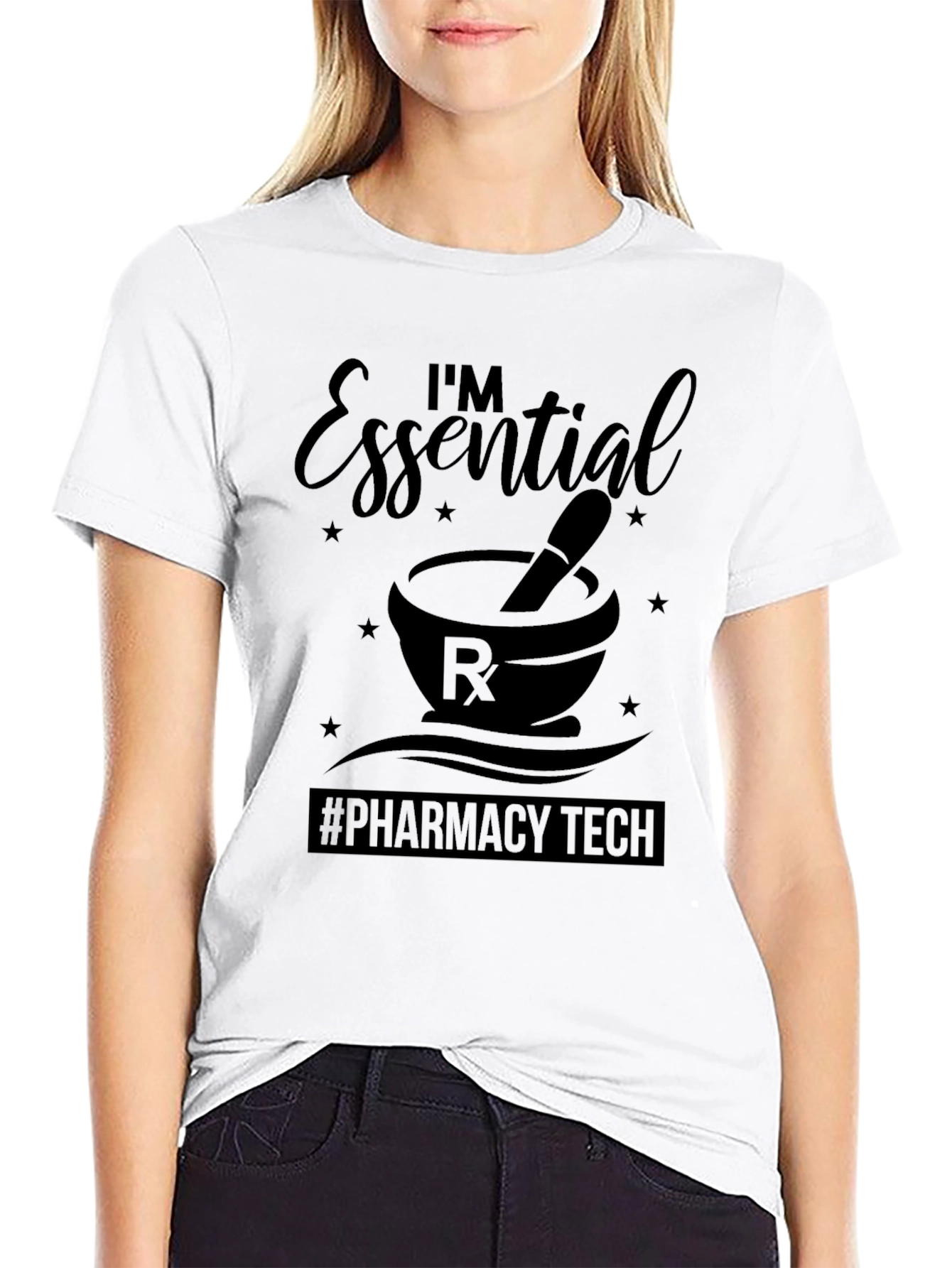 Essential Pharmacy Tech Black T-Shirt