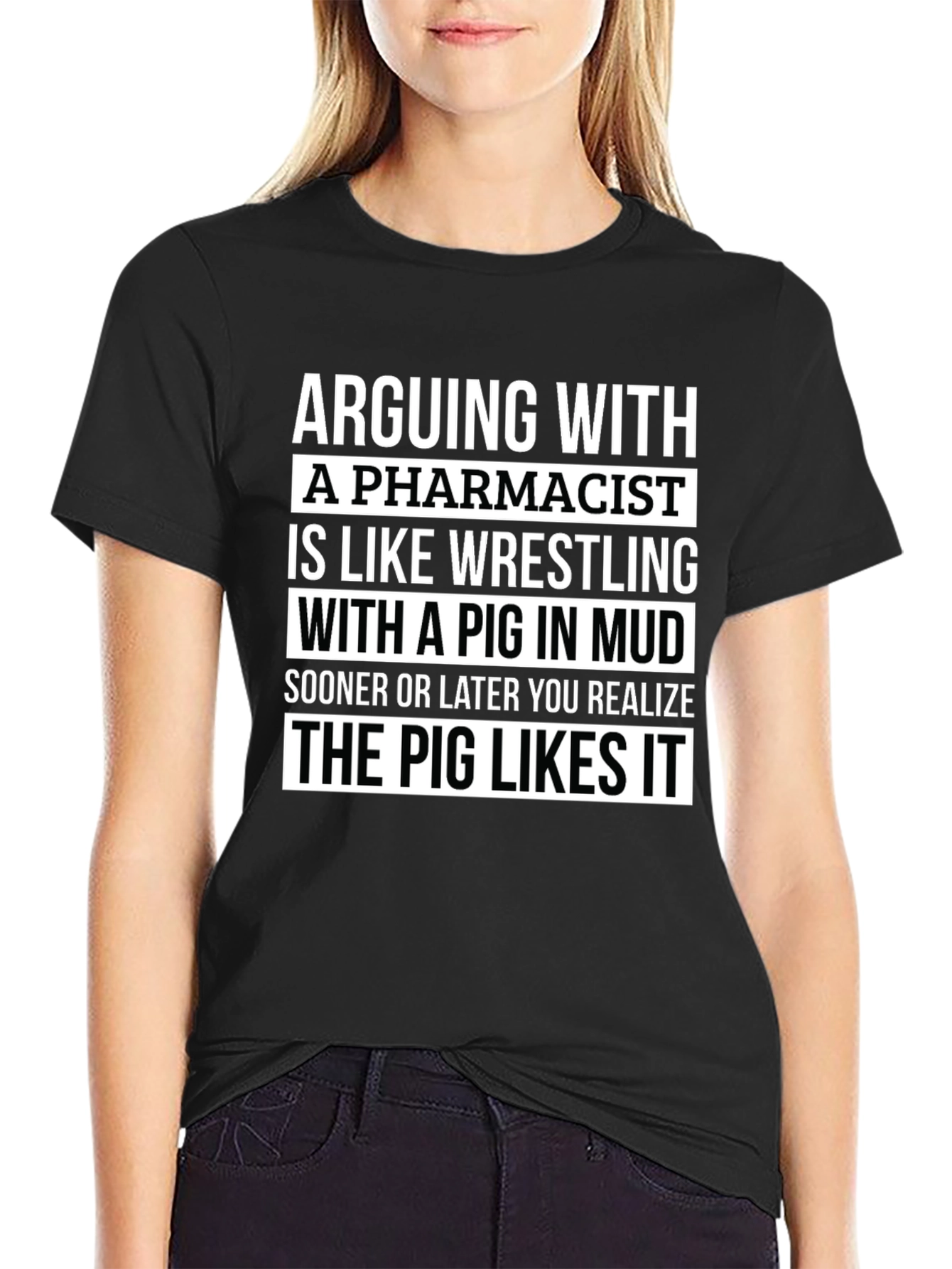 Pharmacist Pig in Mud T-Shirt