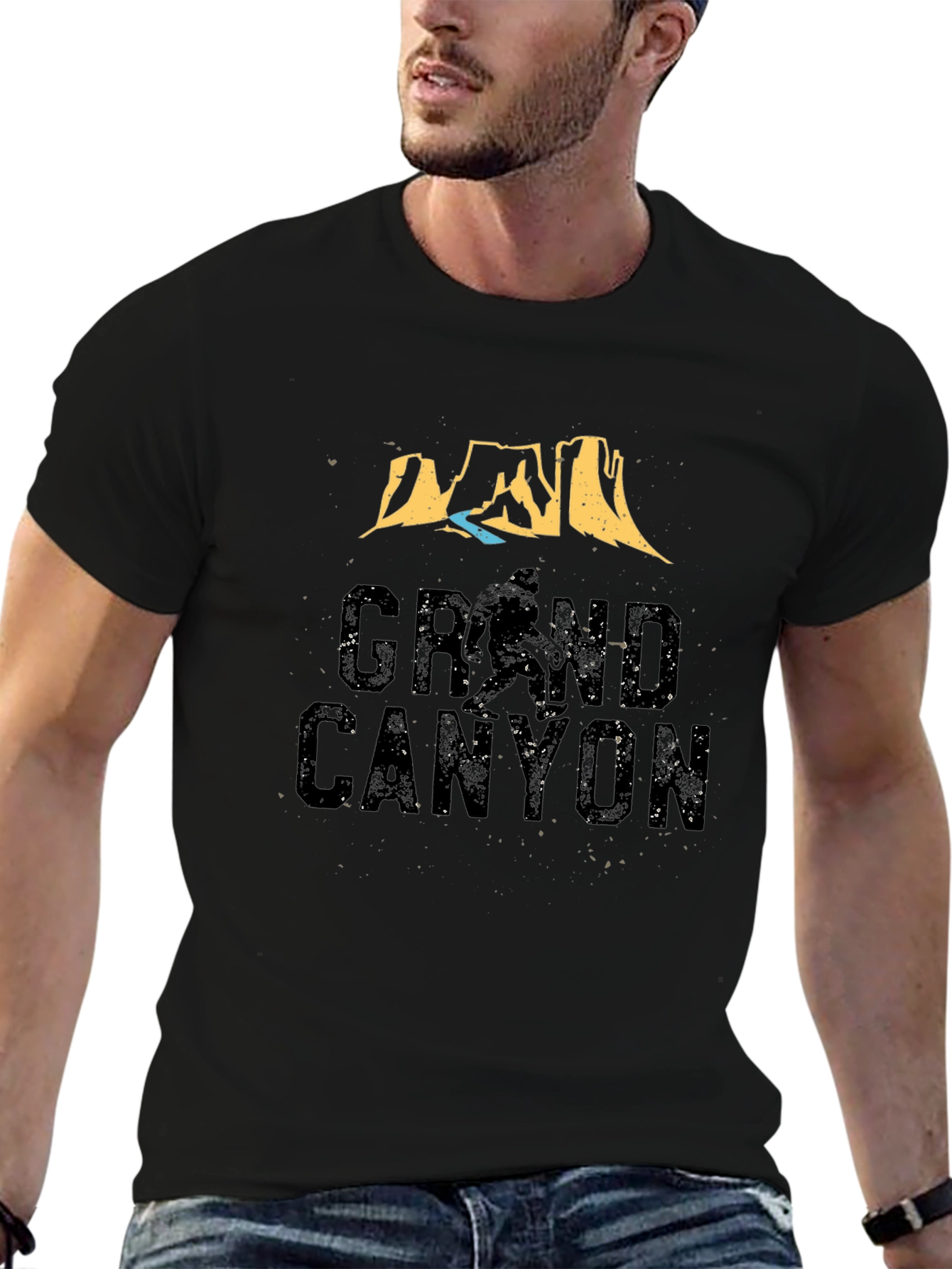 Grand Canyon Graphic Tee - Black Casual T-Shirt