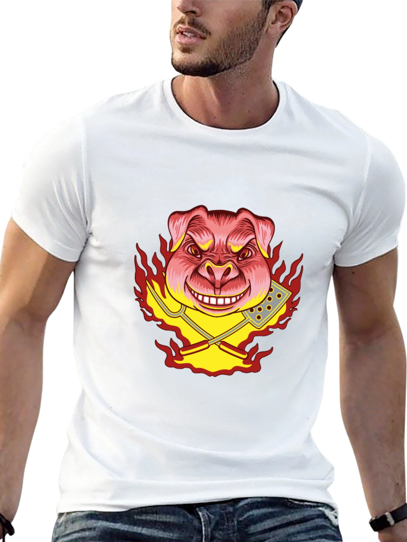 BBQ Pig Graphic Tee - Black T-Shirt