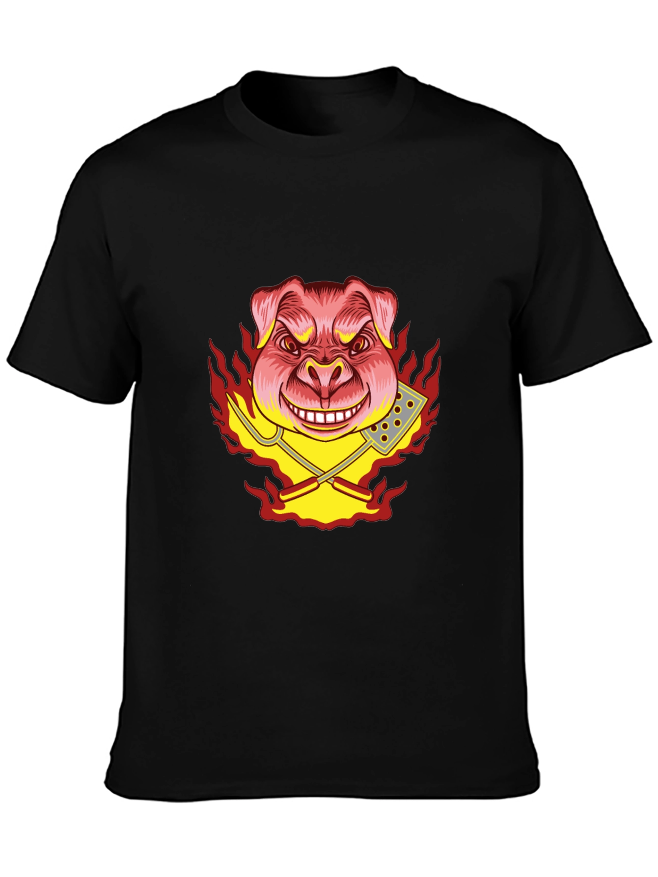 BBQ Pig Graphic Tee - Black T-Shirt