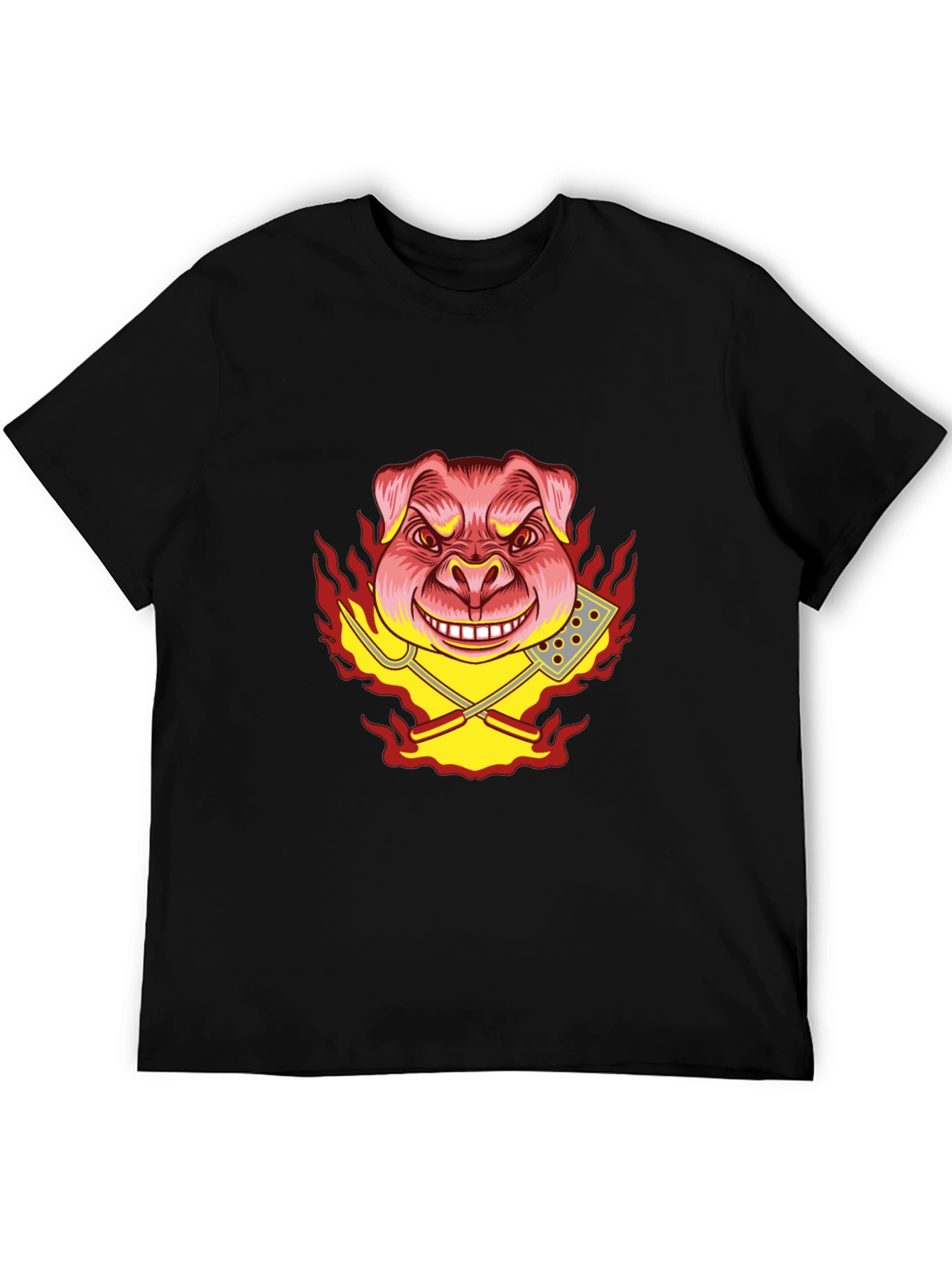BBQ Pig Graphic Tee - Black T-Shirt