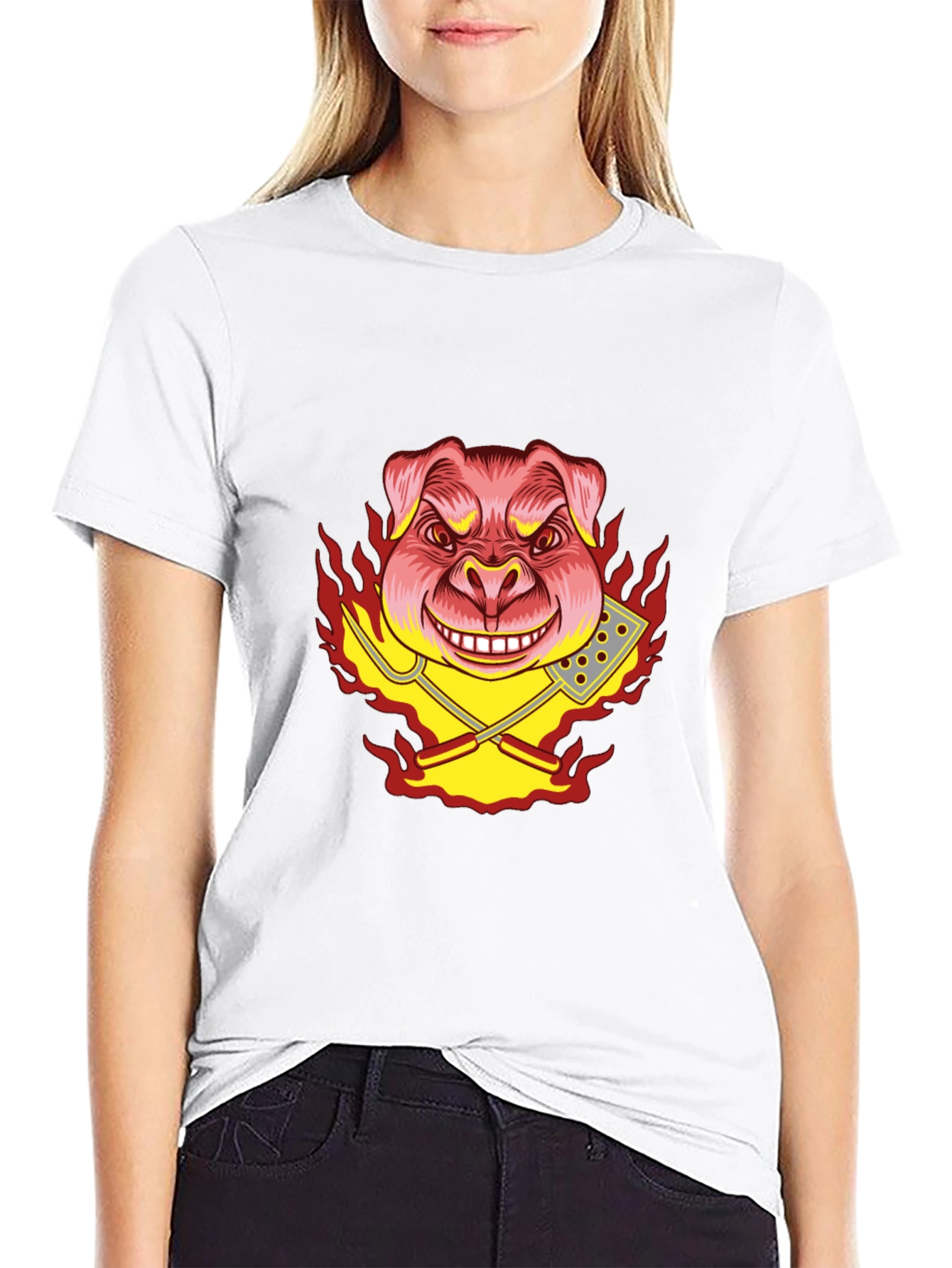 BBQ Pig Graphic Tee - Black T-Shirt