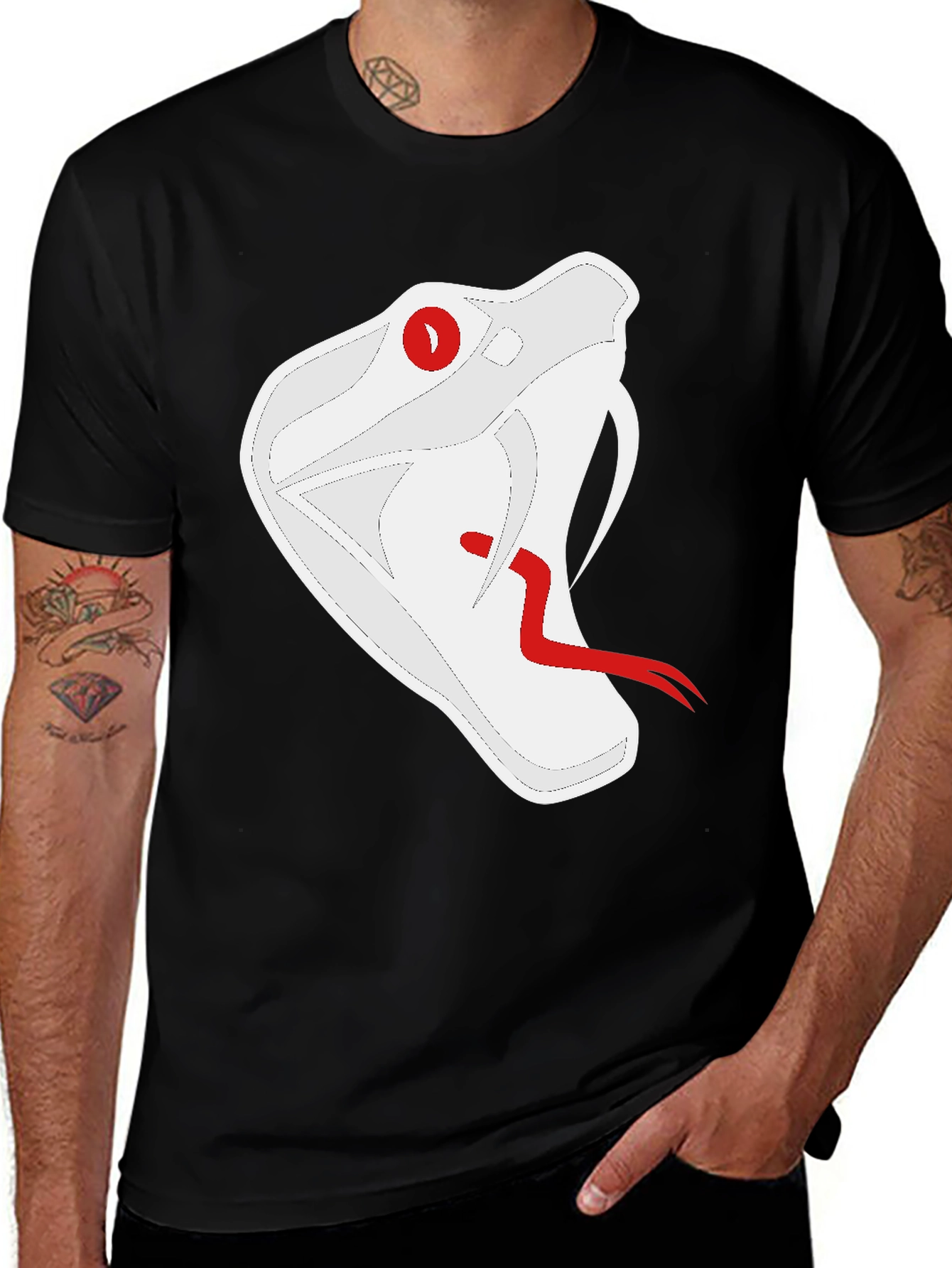 Snake T-Shirt - Black Graphic Tee