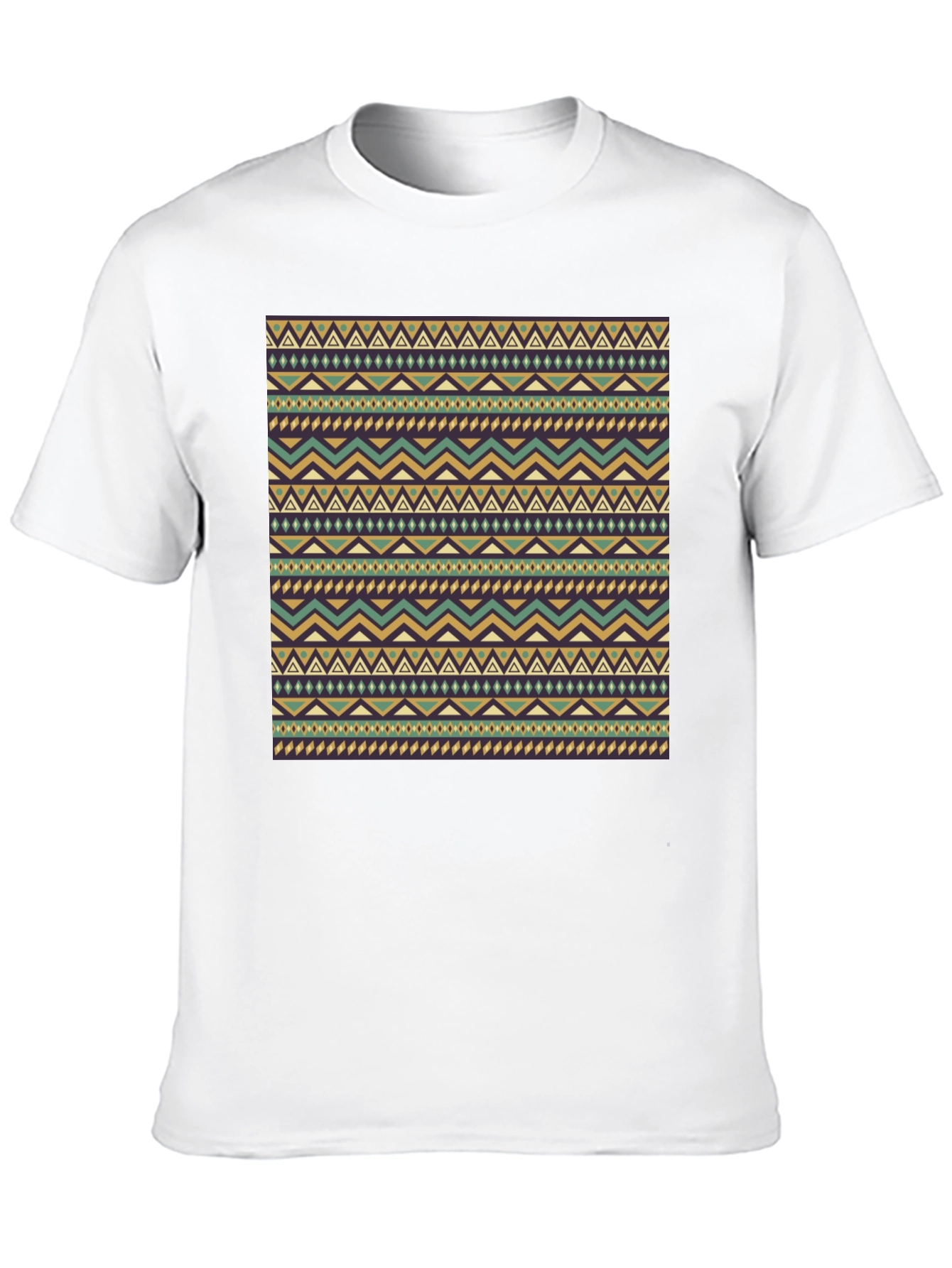 Tribal Pattern Black Tee