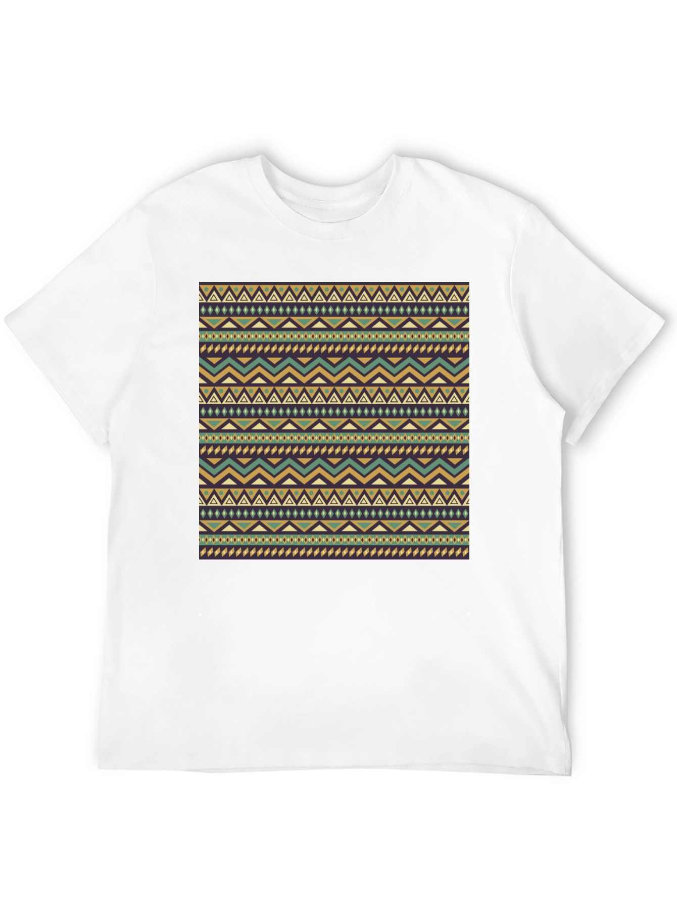 Tribal Pattern Black Tee