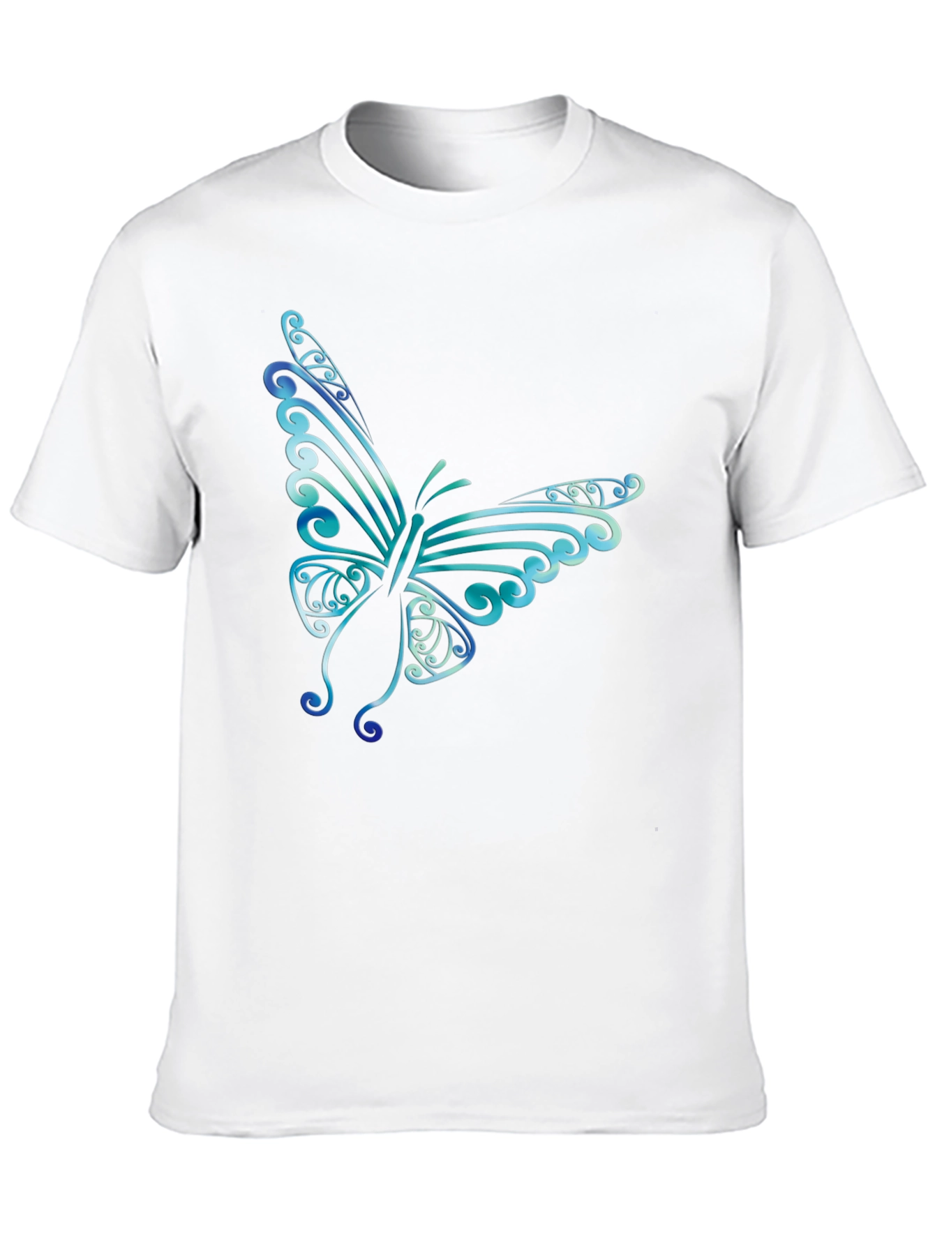 Butterfly Graphic Print Mens Black T-Shirt