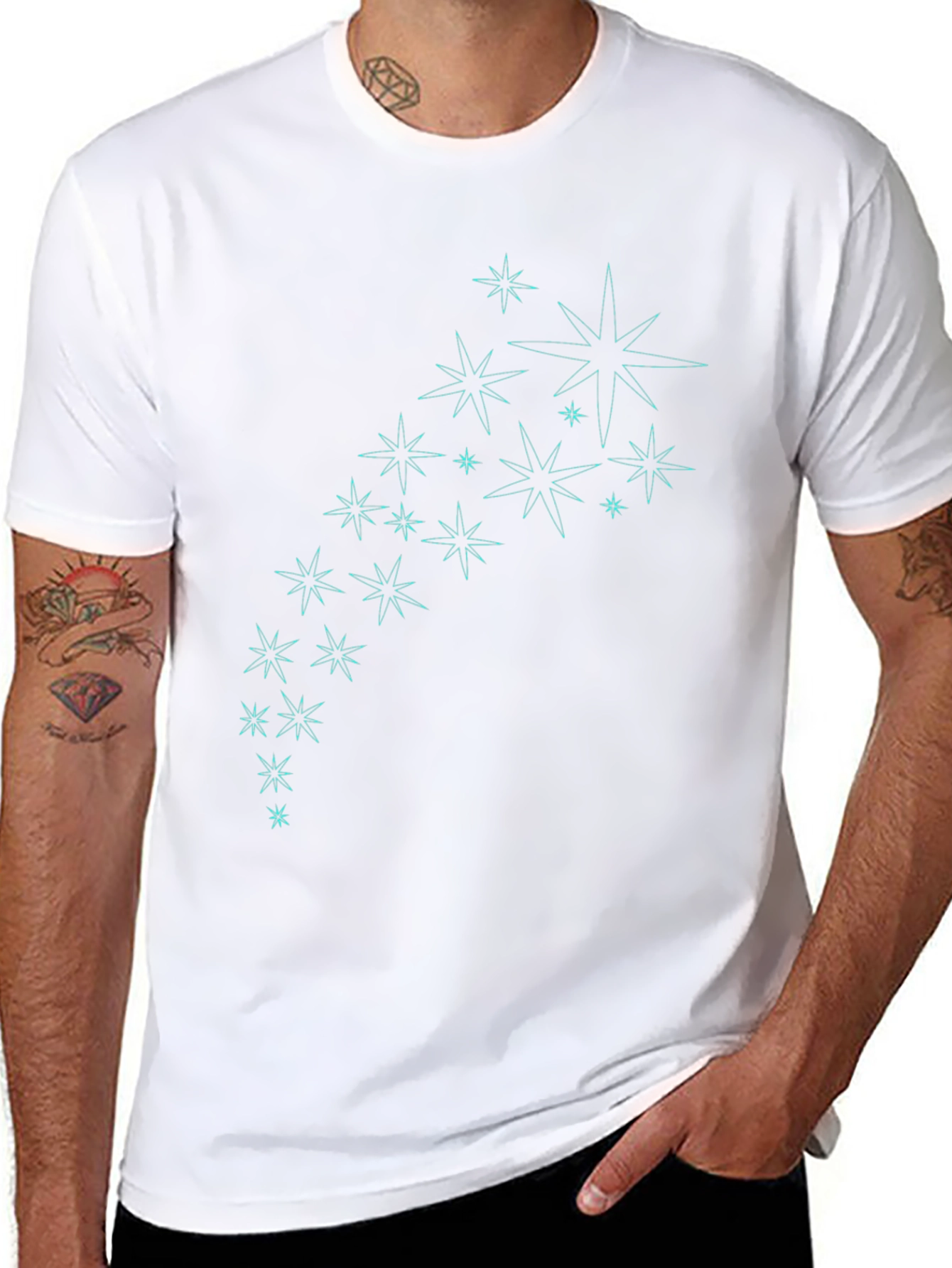 Star Burst Graphic Tee - Stylish Black T-Shirt