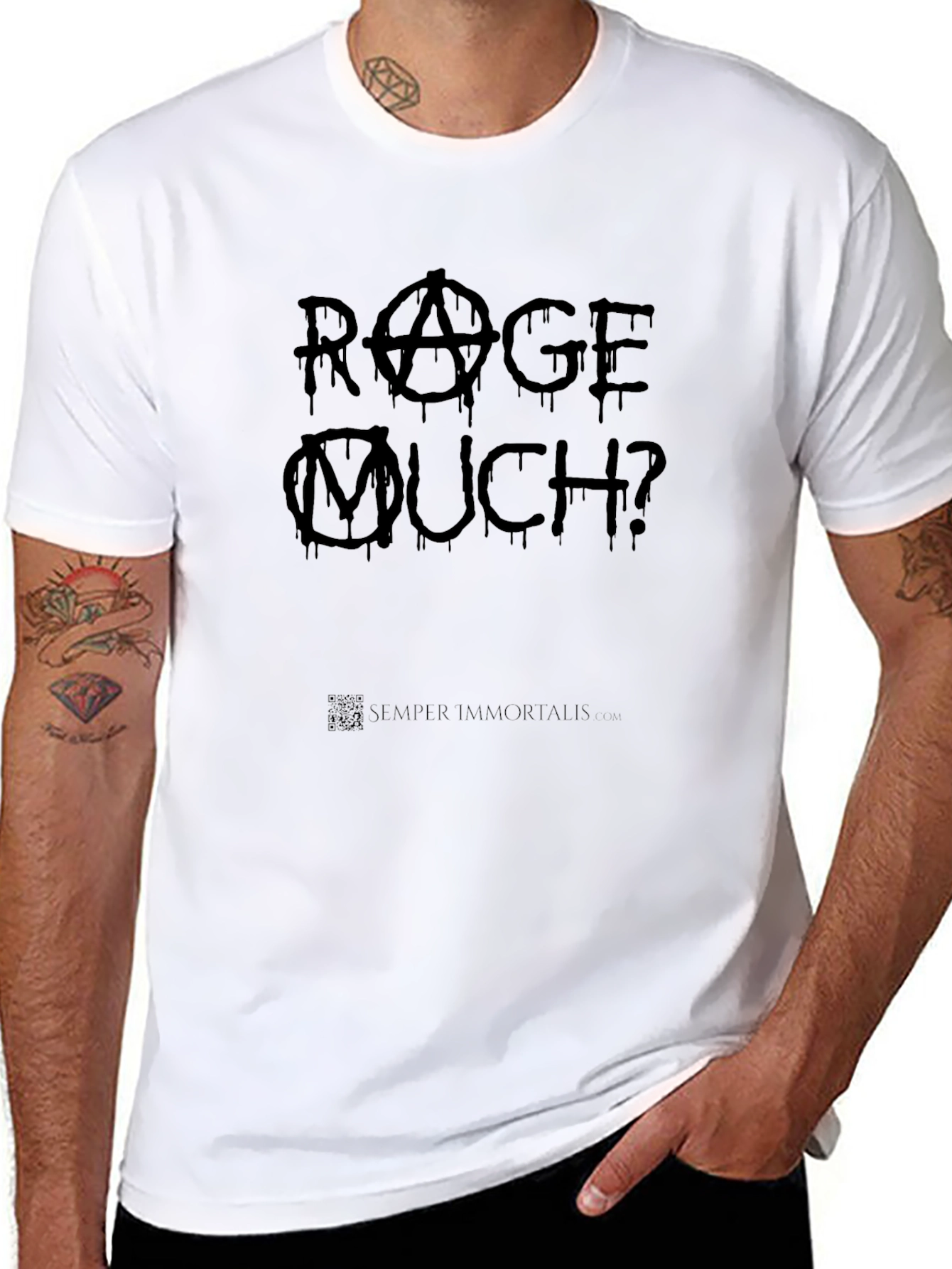 Rage Much? Black Graphic T-Shirt