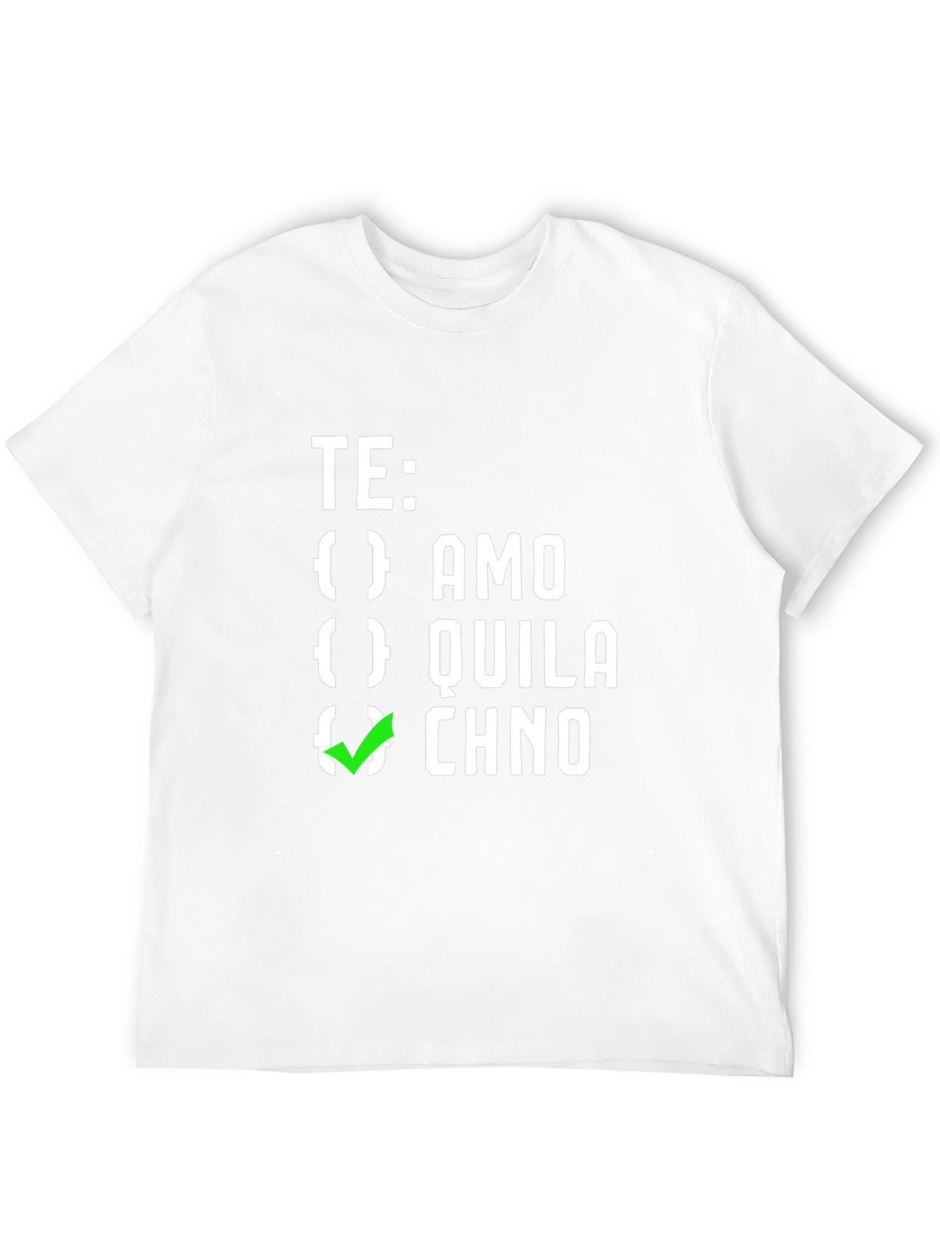 Funny Spanish Tequila Checkbox Graphic Tee