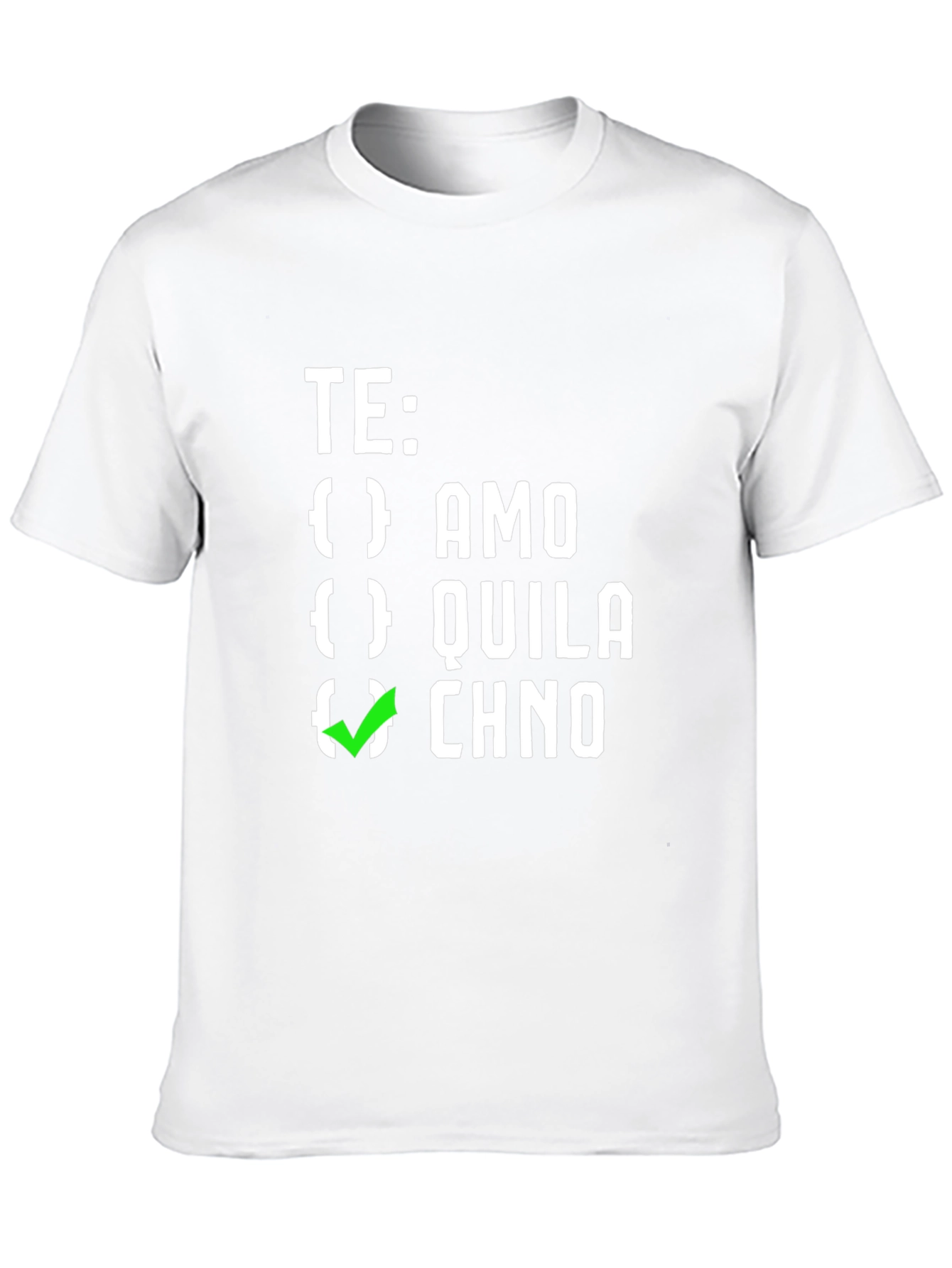 Funny Spanish Tequila Checkbox Graphic Tee