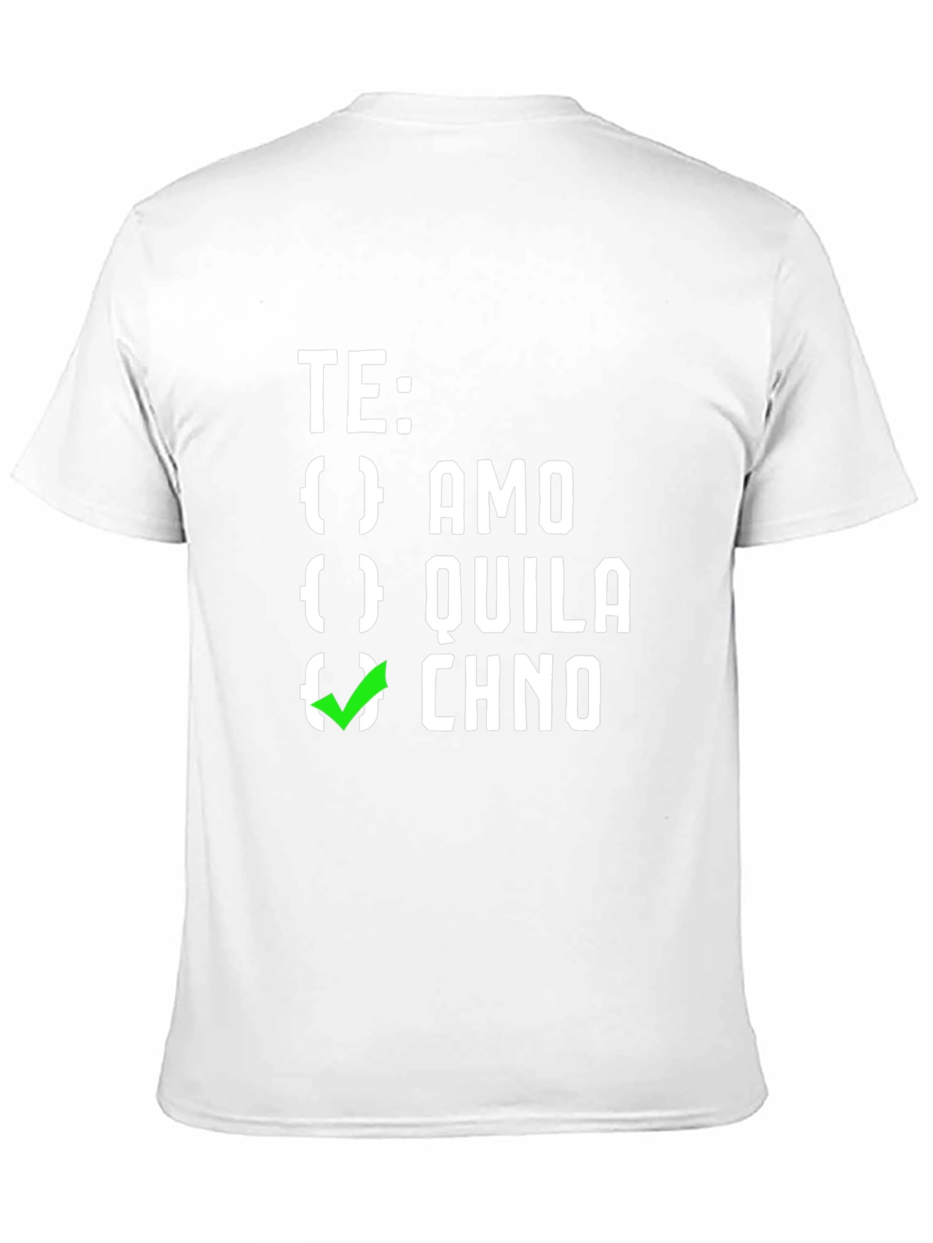 Funny Spanish Tequila Checkbox Graphic Tee