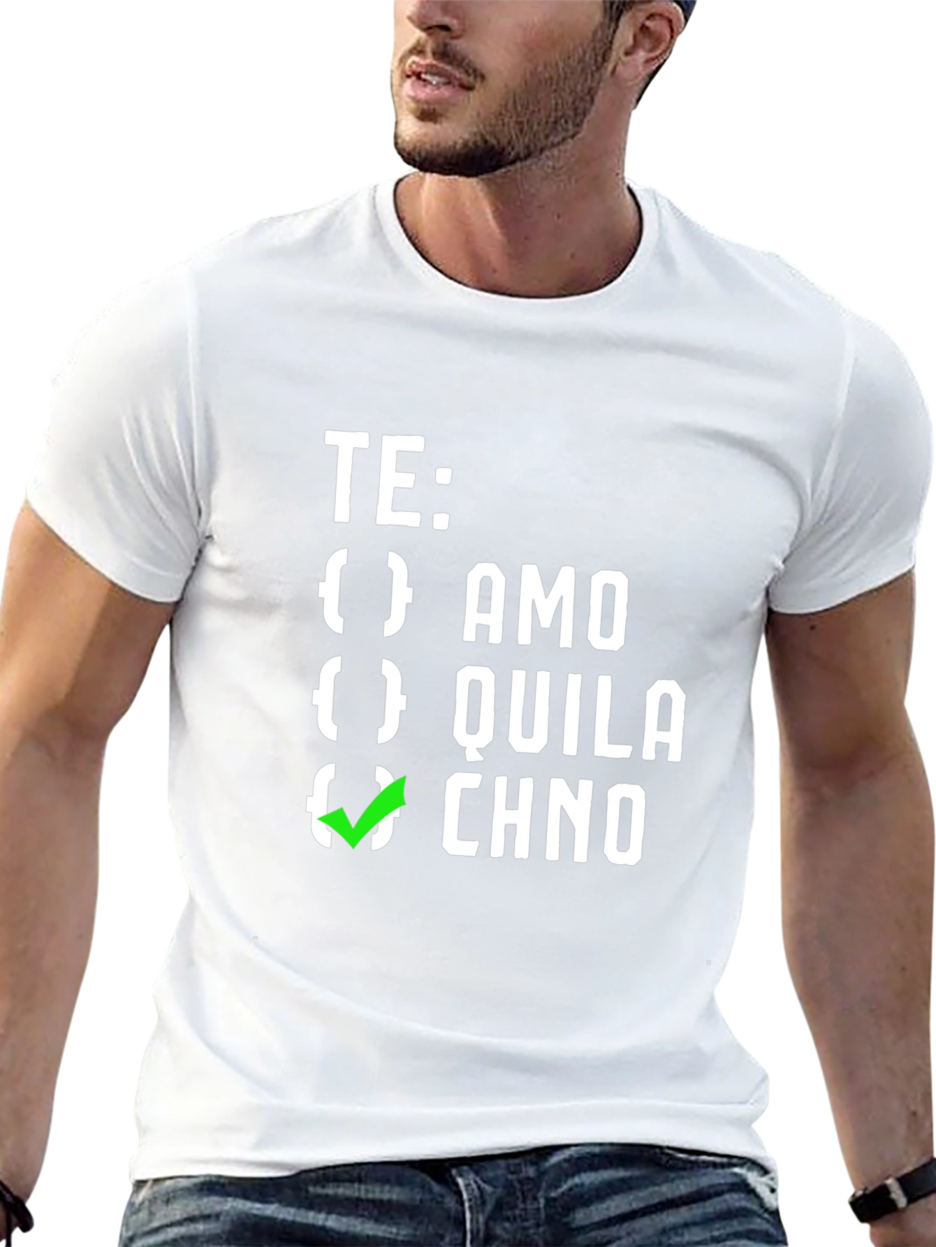 Funny Spanish Tequila Checkbox Graphic Tee