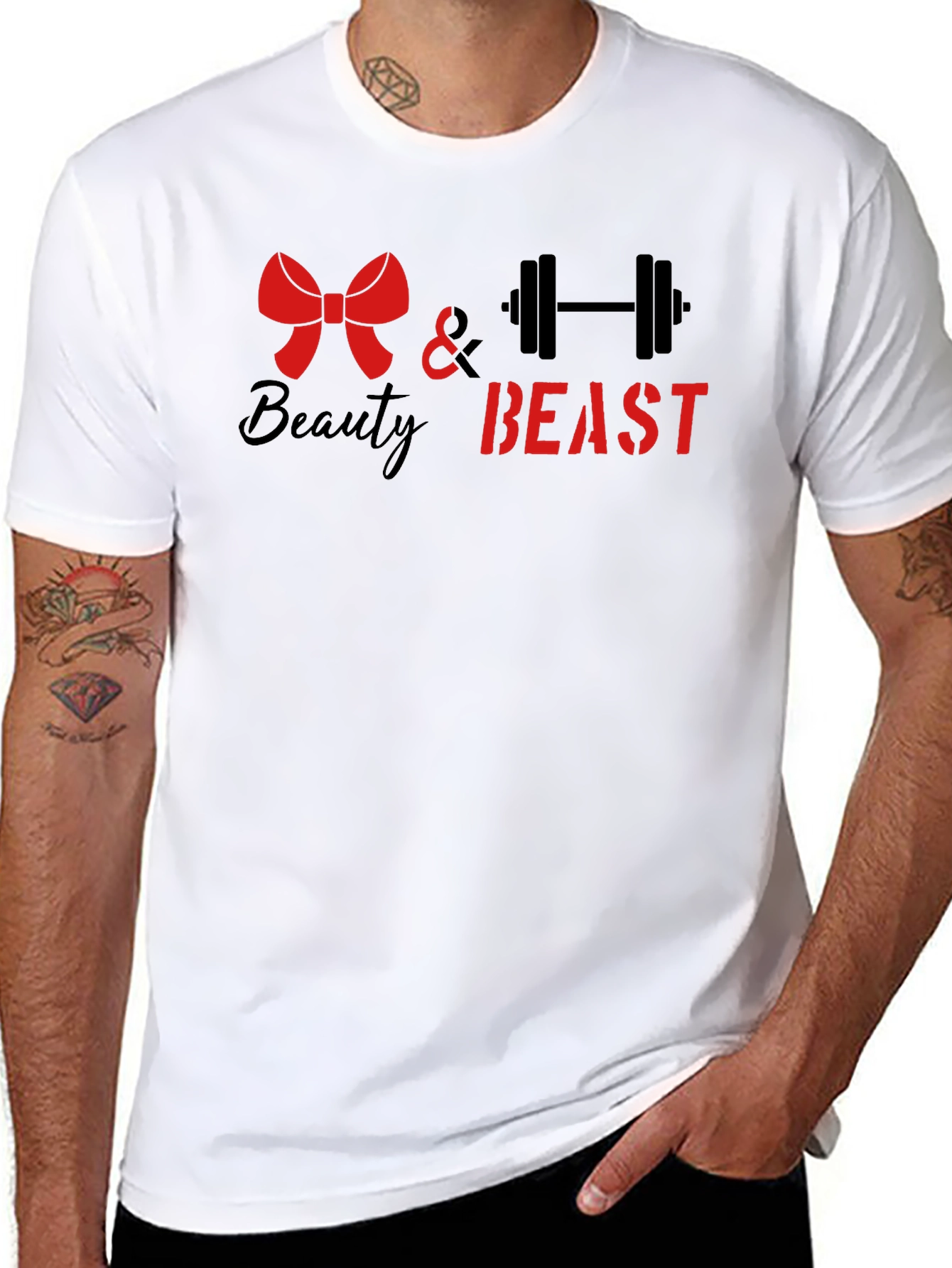 Beauty and Beast Graphic Tee - Fitness Apparel