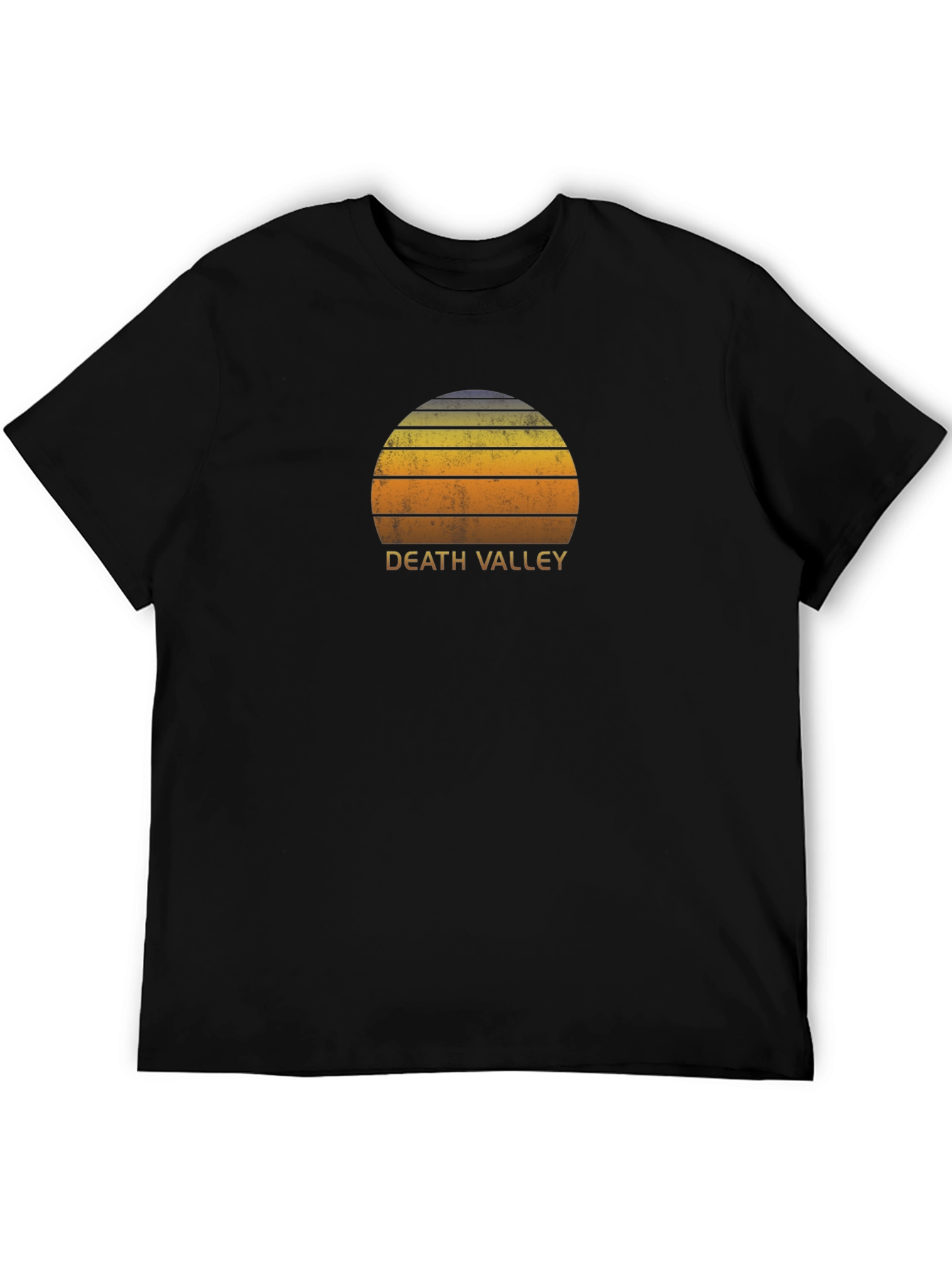 Death Valley Retro Sunset T-Shirt - Black