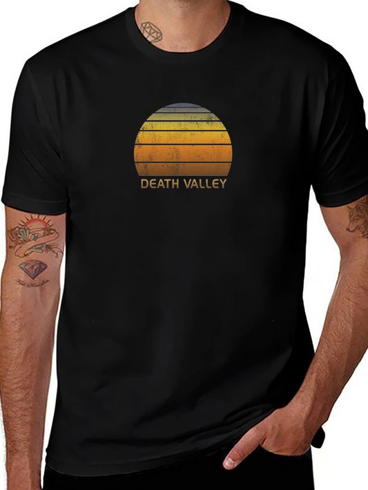 Death Valley Retro Sunset T-Shirt - Black