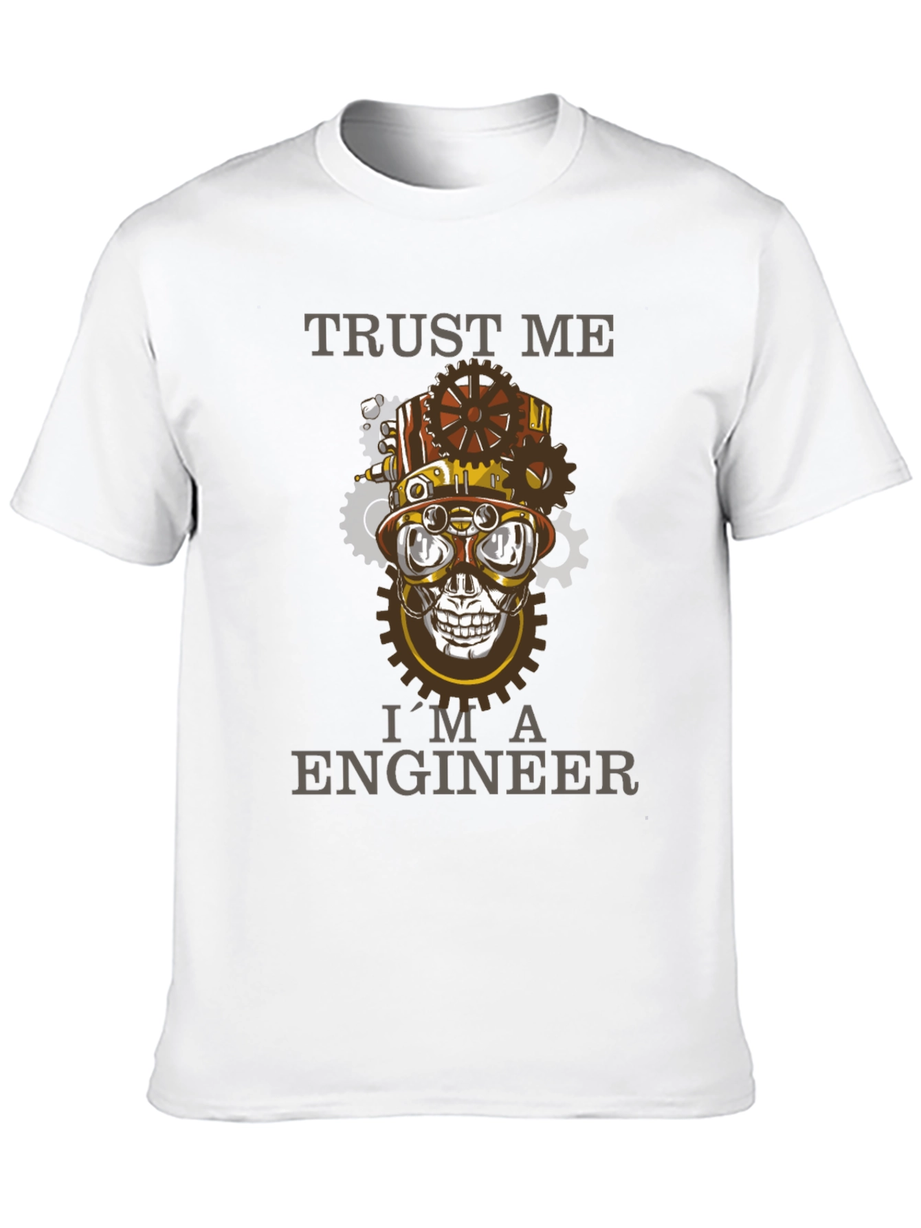 Trust Me Im An Engineer Steampunk Skull T-Shirt