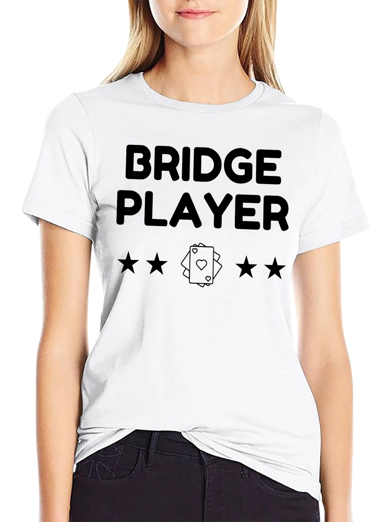 Bridge Player Graphic T-Shirt - Card Game Design